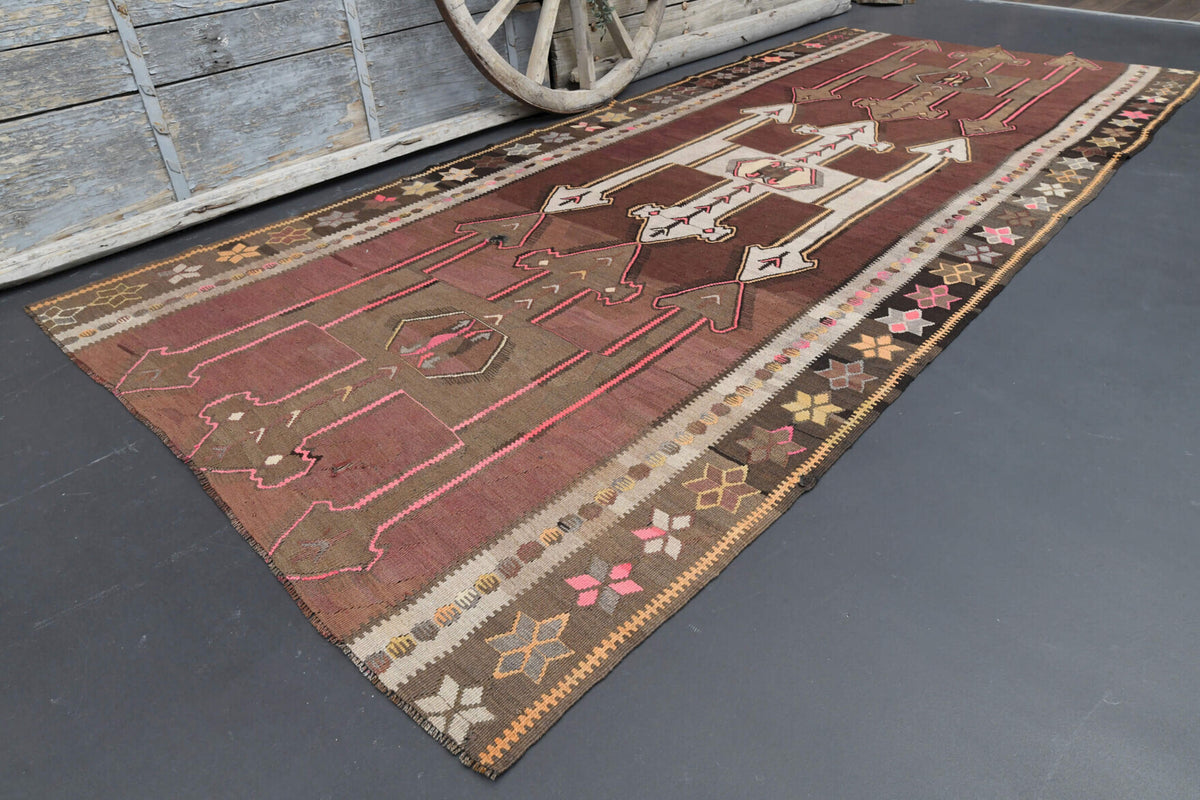 Turkish Vintage Kilim Runner Rug
