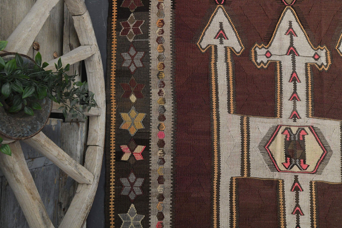 Turkish Vintage Kilim Runner Rug
