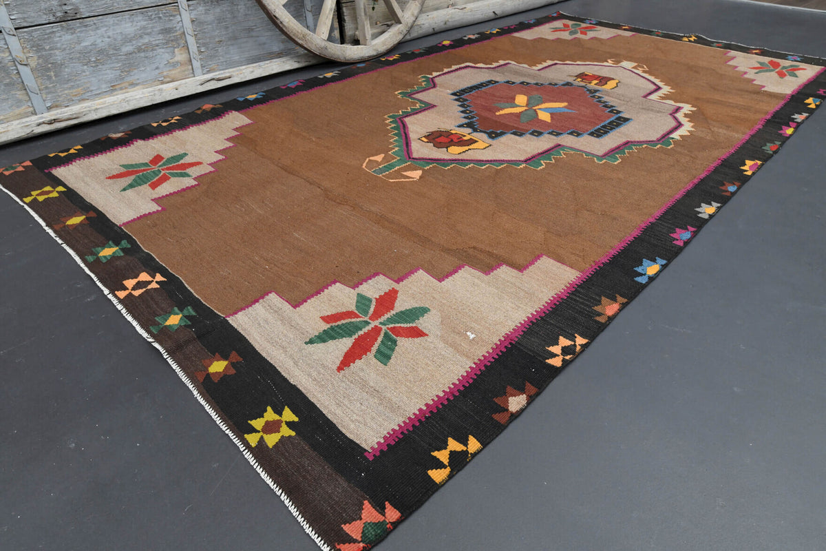 Turkish Vintage Cacim Area Rug