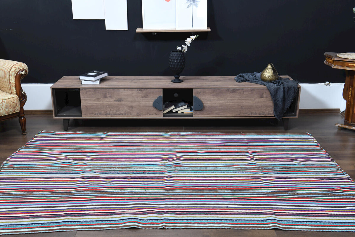 182x278 cm vintage Anatolian kilim rug – Sunbulcihan, flatweave, wool