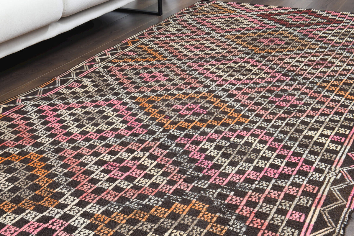 140x289 cm vintage Anatolian kilim rug – Mercankusa, flatweave, wool