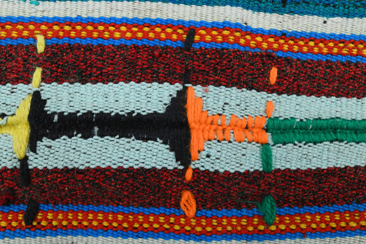 Tuwanuwa kilim: 1960s handwoven flatweave Anatolian kilim with striped motifs