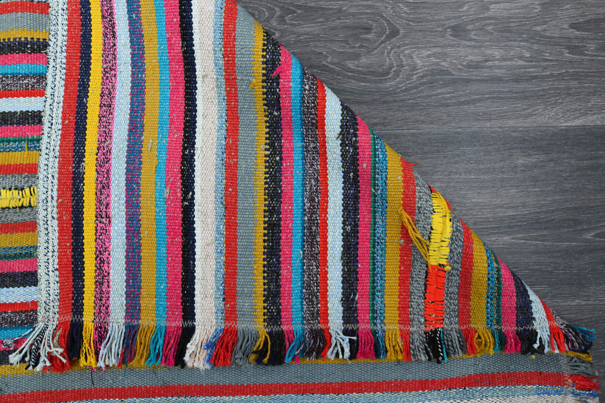 Turkish Vintage Area Kilim Rug