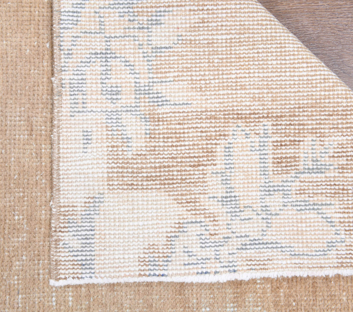 1970s Brown Floral Oushak Runner Rug