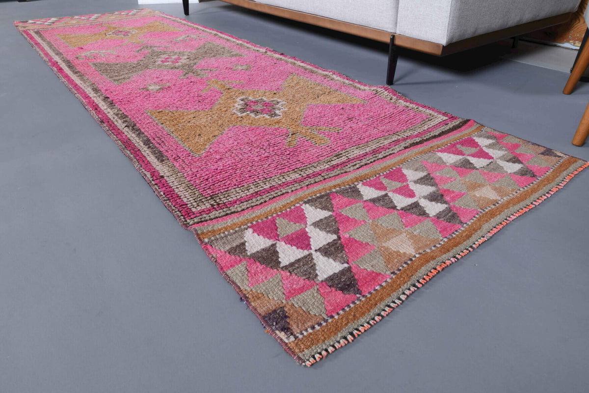 Authentic Anatolian vintage runner rug (1970s) with tribal design – one-of-a-kind at Fame Rugs