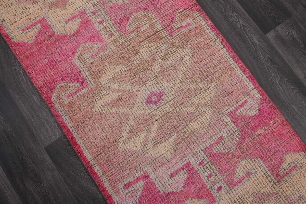 3x10 Vintage Pink Runner Rug