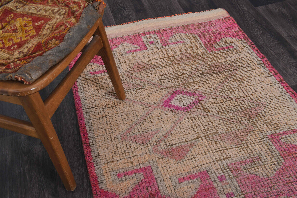 3x10 Vintage Pink Runner Rug