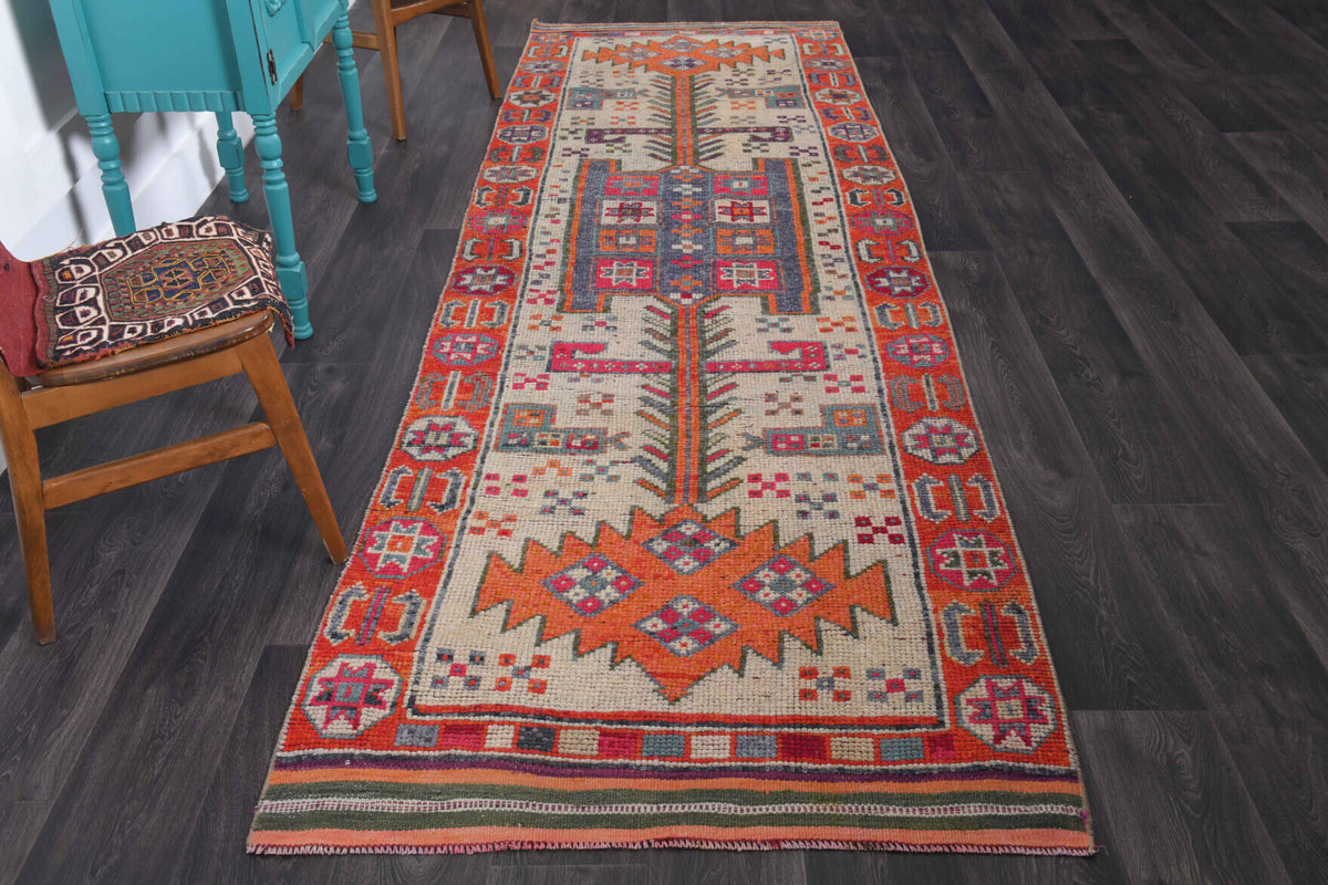 Turkish Vintage Oushak Runner Rug