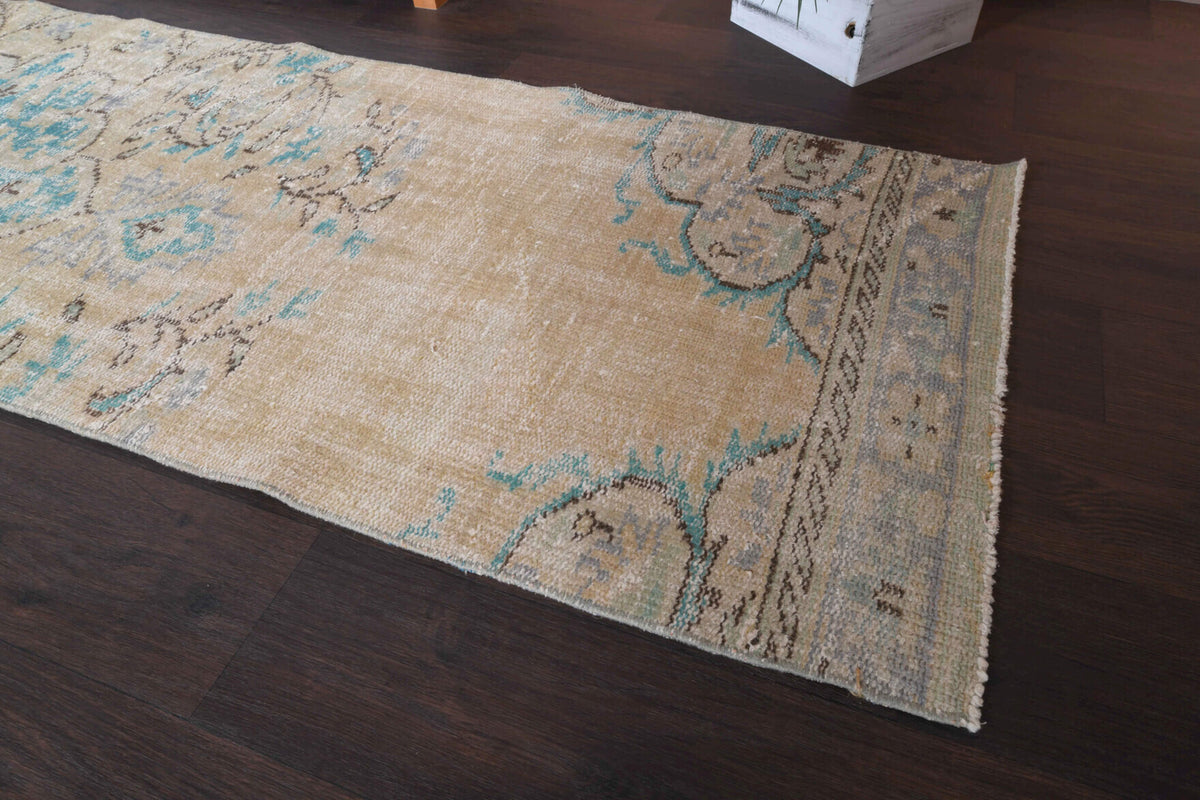 72x271 cm vintage Anatolian runner rug – Isonaea, low pile, wool