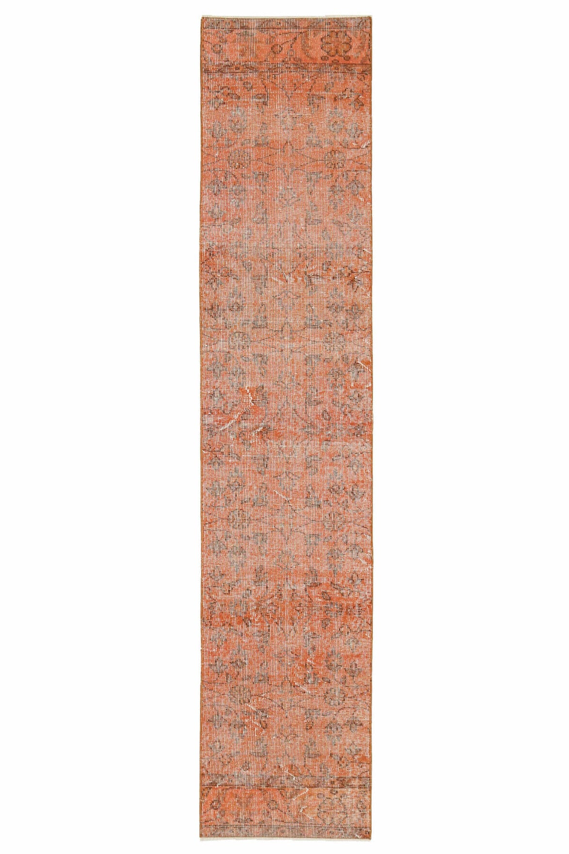 Red Floral Vintage Anatolian Runner Rug