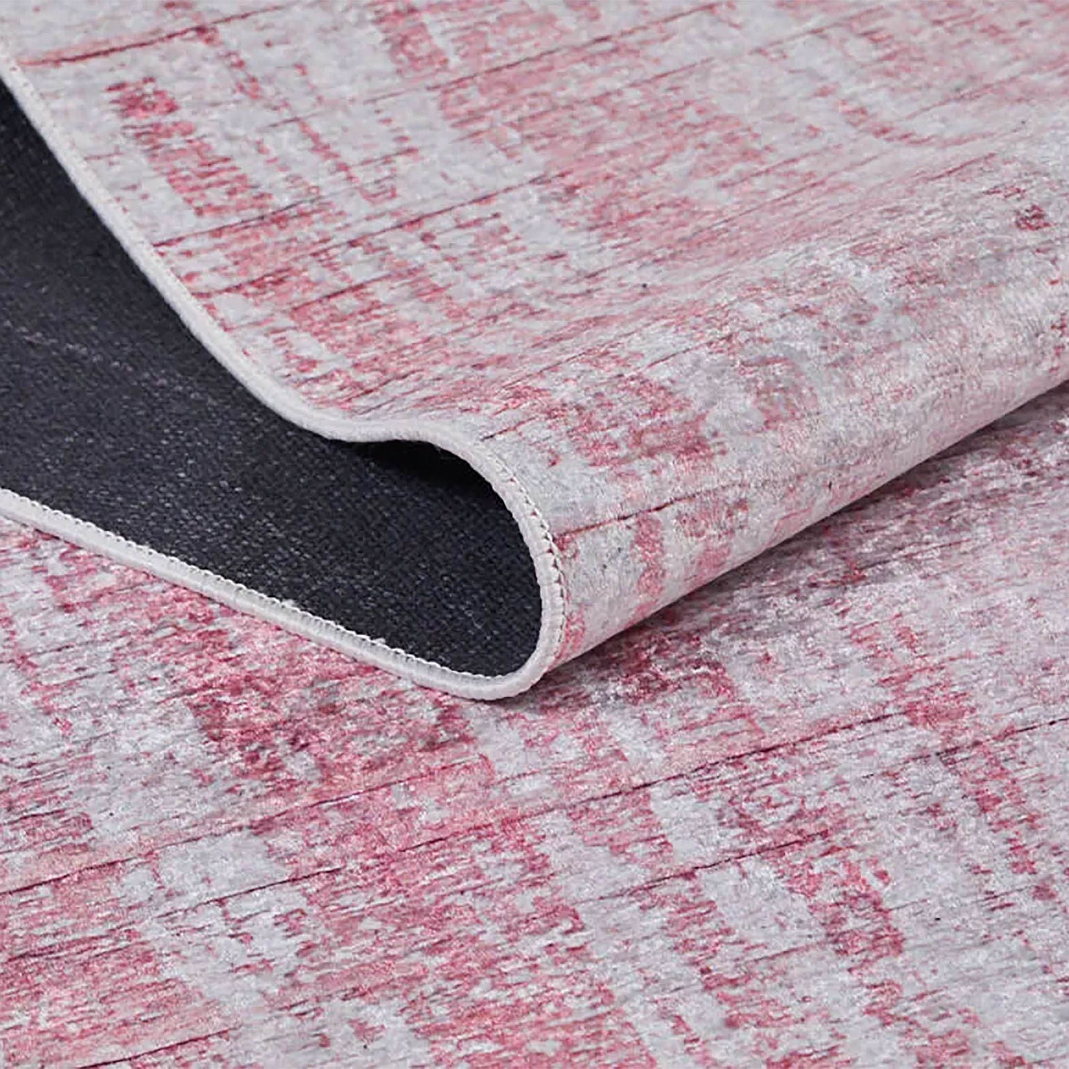 Aysu Abstract Pink Modern Rug