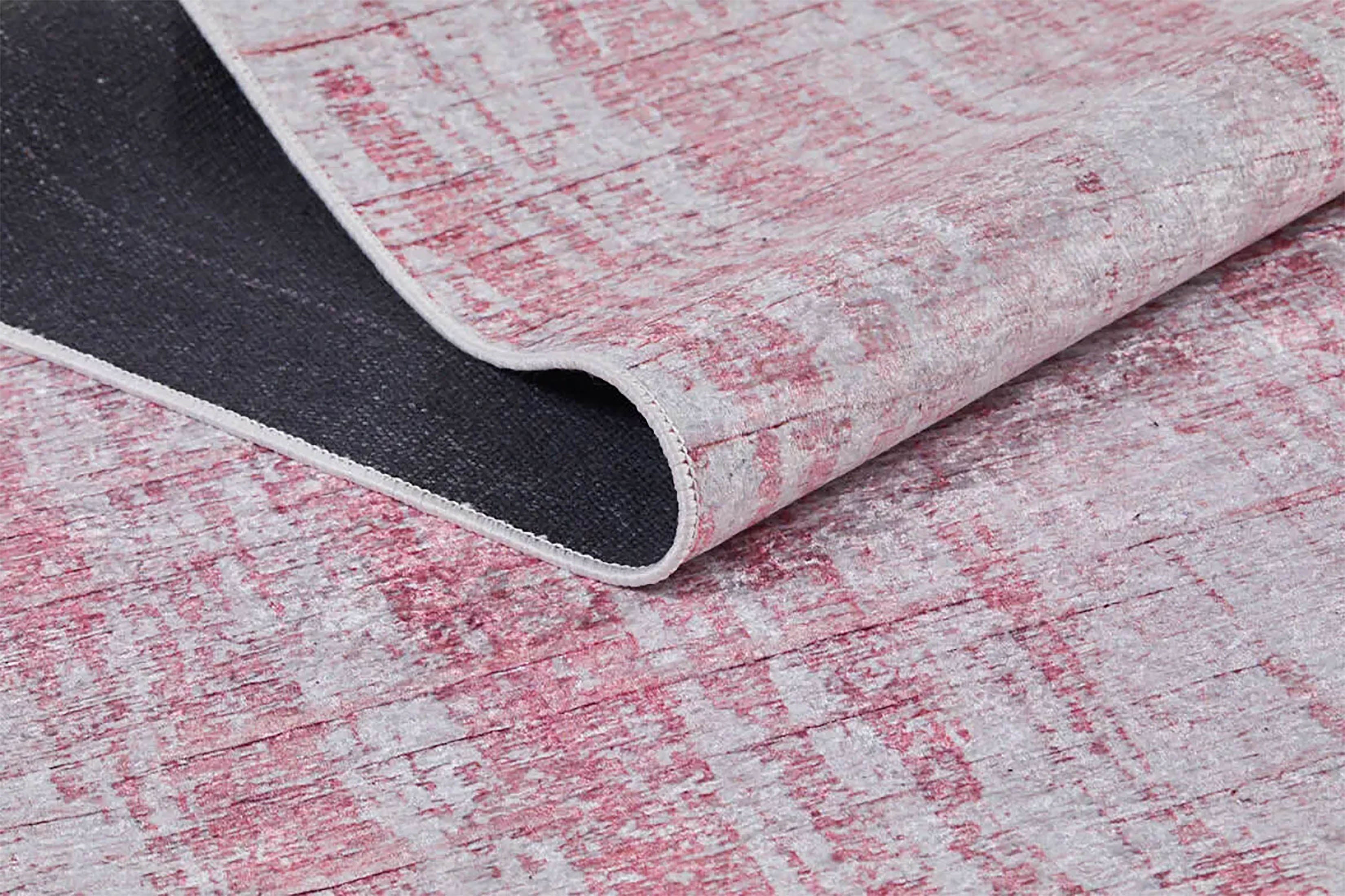 Aysu Abstract Pink Modern Rug