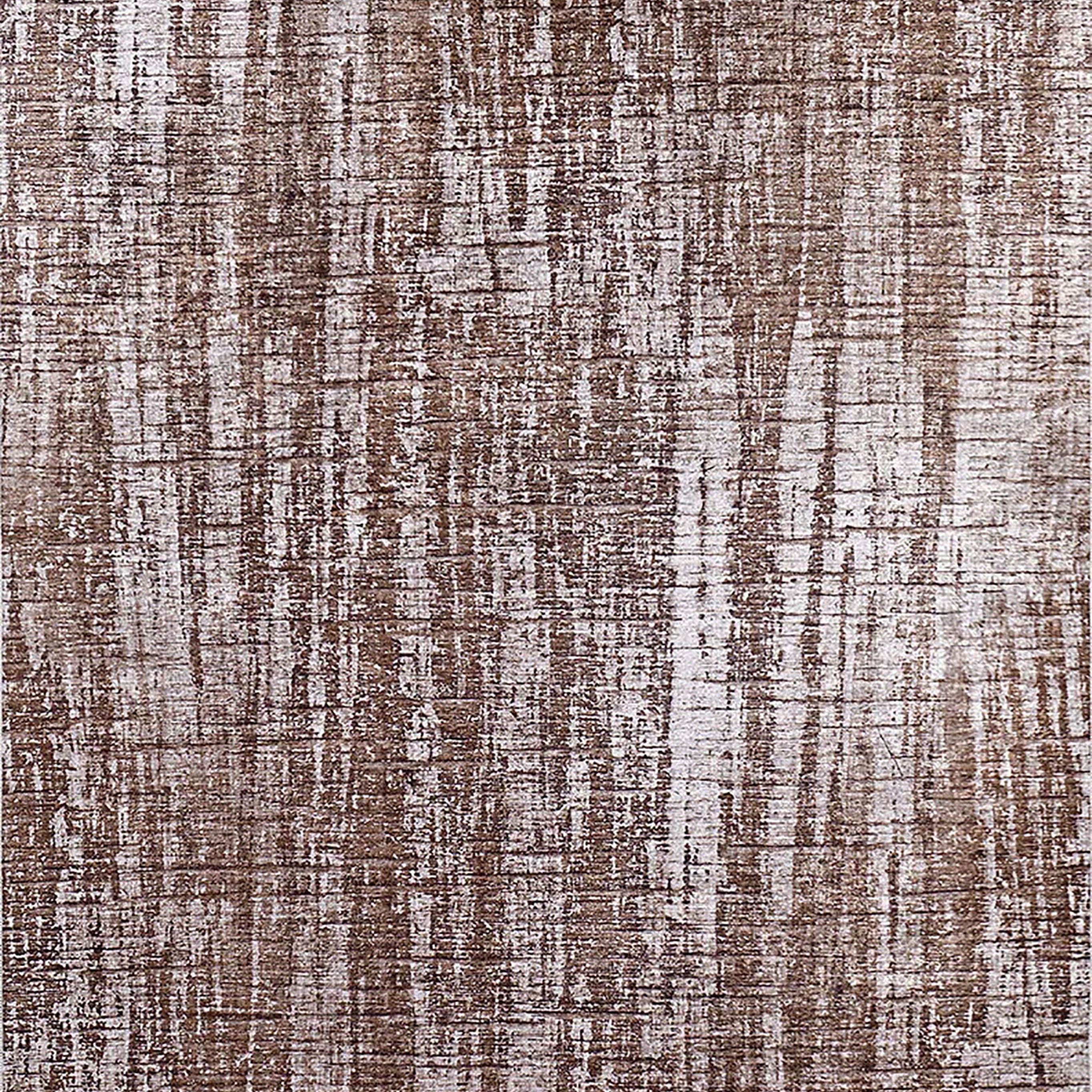 Badem Abstract Brown Modern Rug