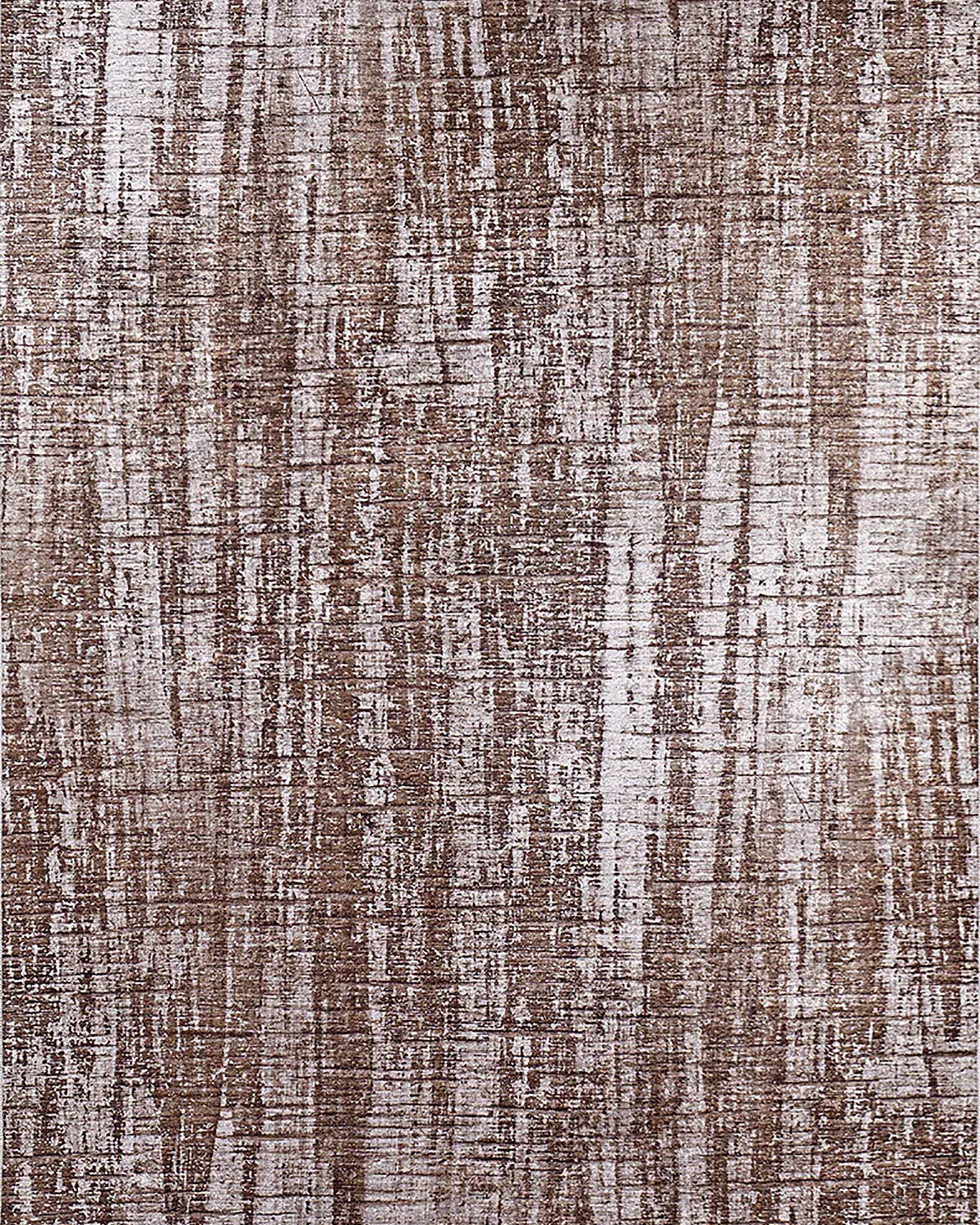 Badem Abstract Brown Modern Rug