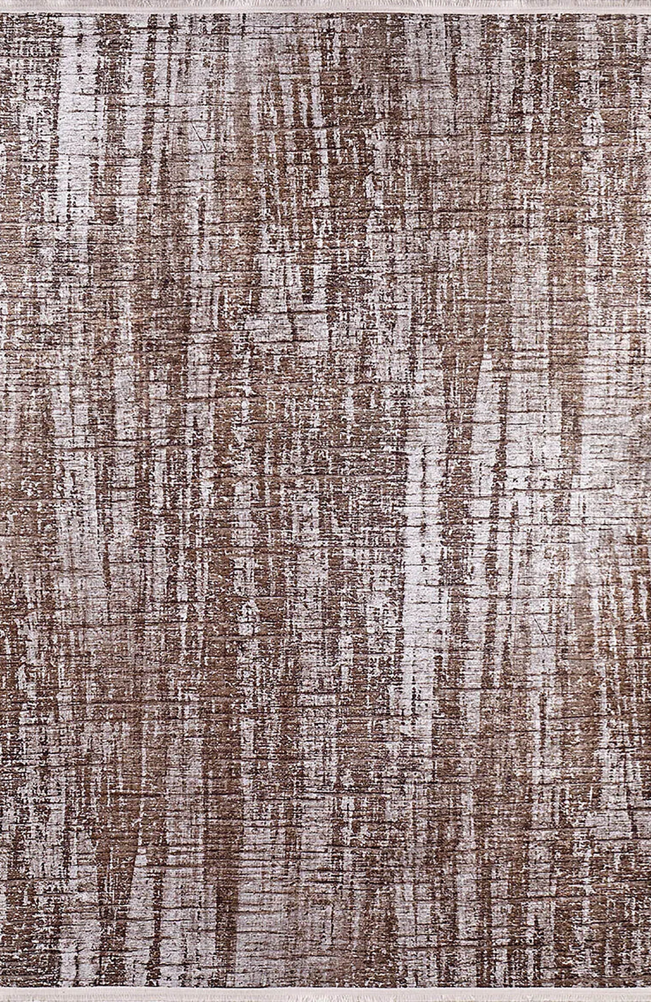Badem Abstract Brown Modern Rug