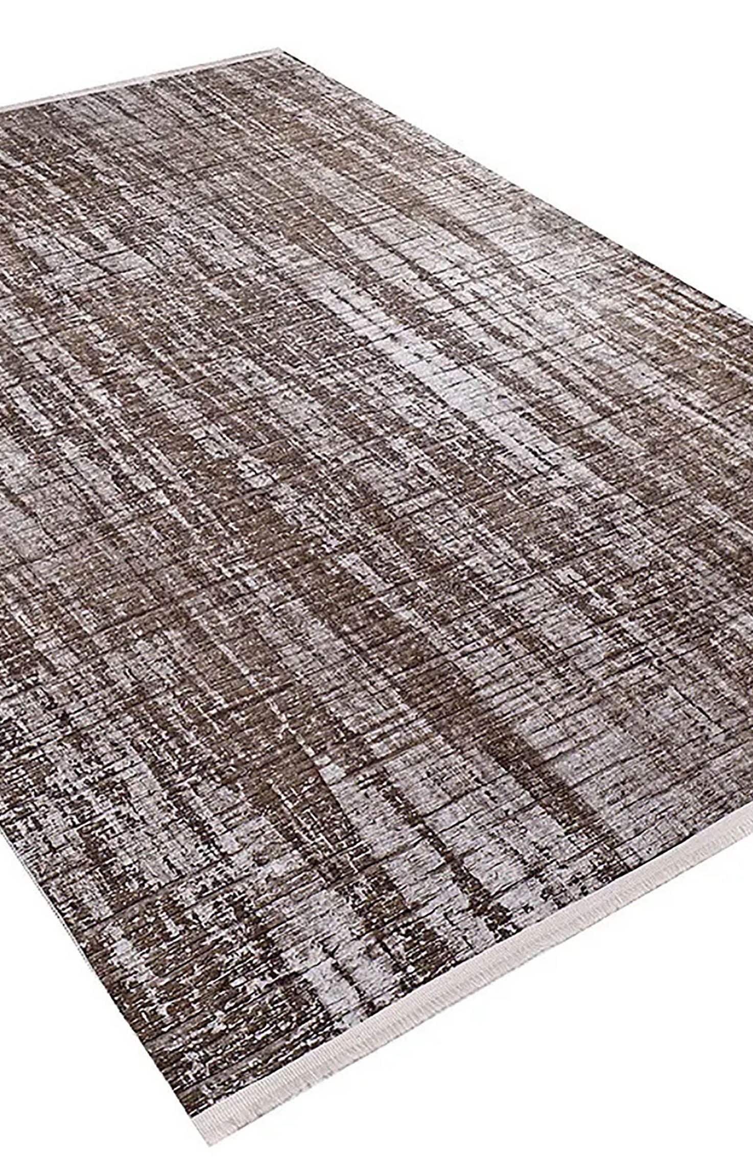 Badem Abstract Brown Modern Rug
