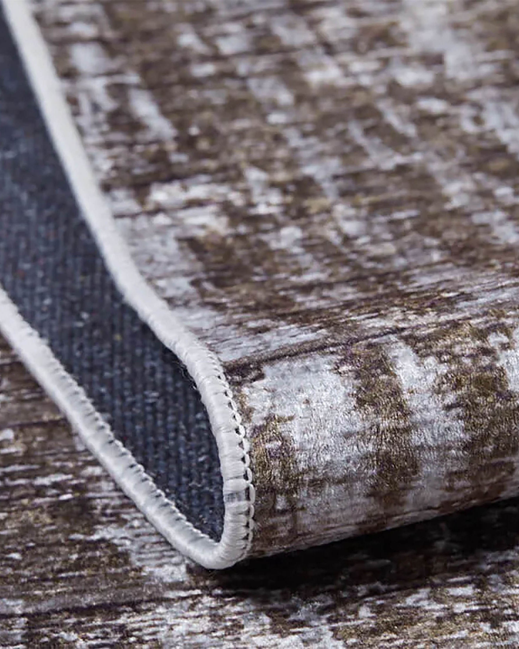 Badem Abstract Brown Modern Rug