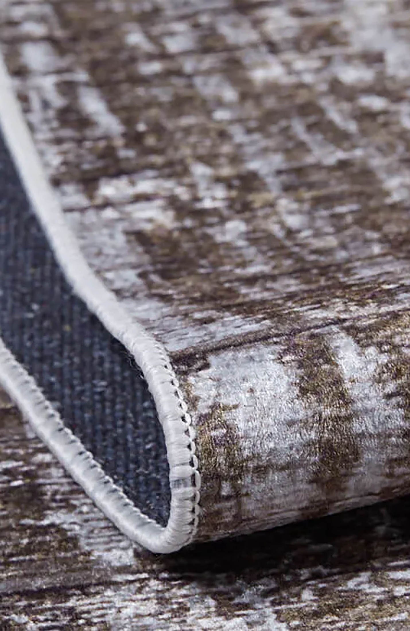 Badem Abstract Brown Modern Rug