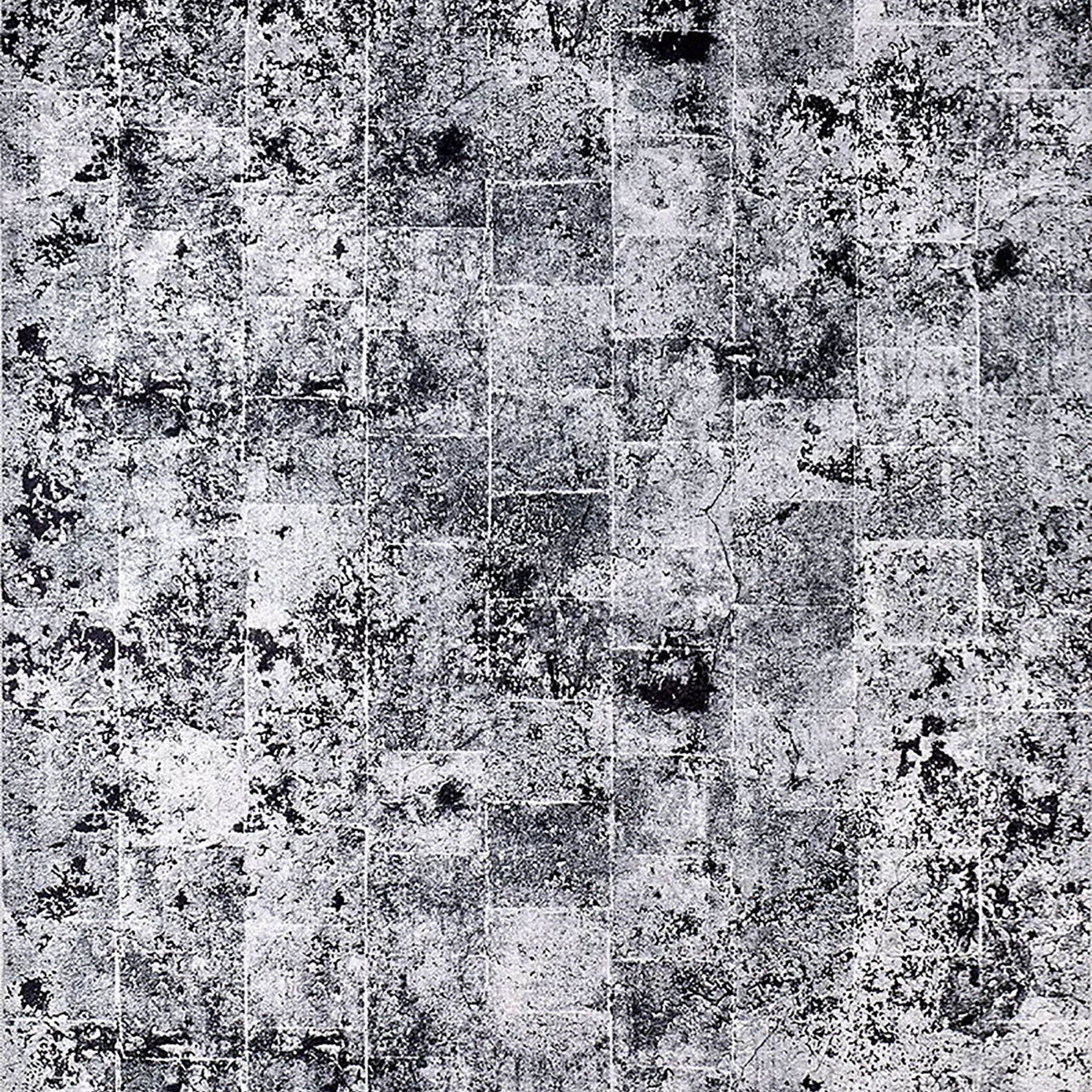 Clover Abstract Modern Black Decorative Rug