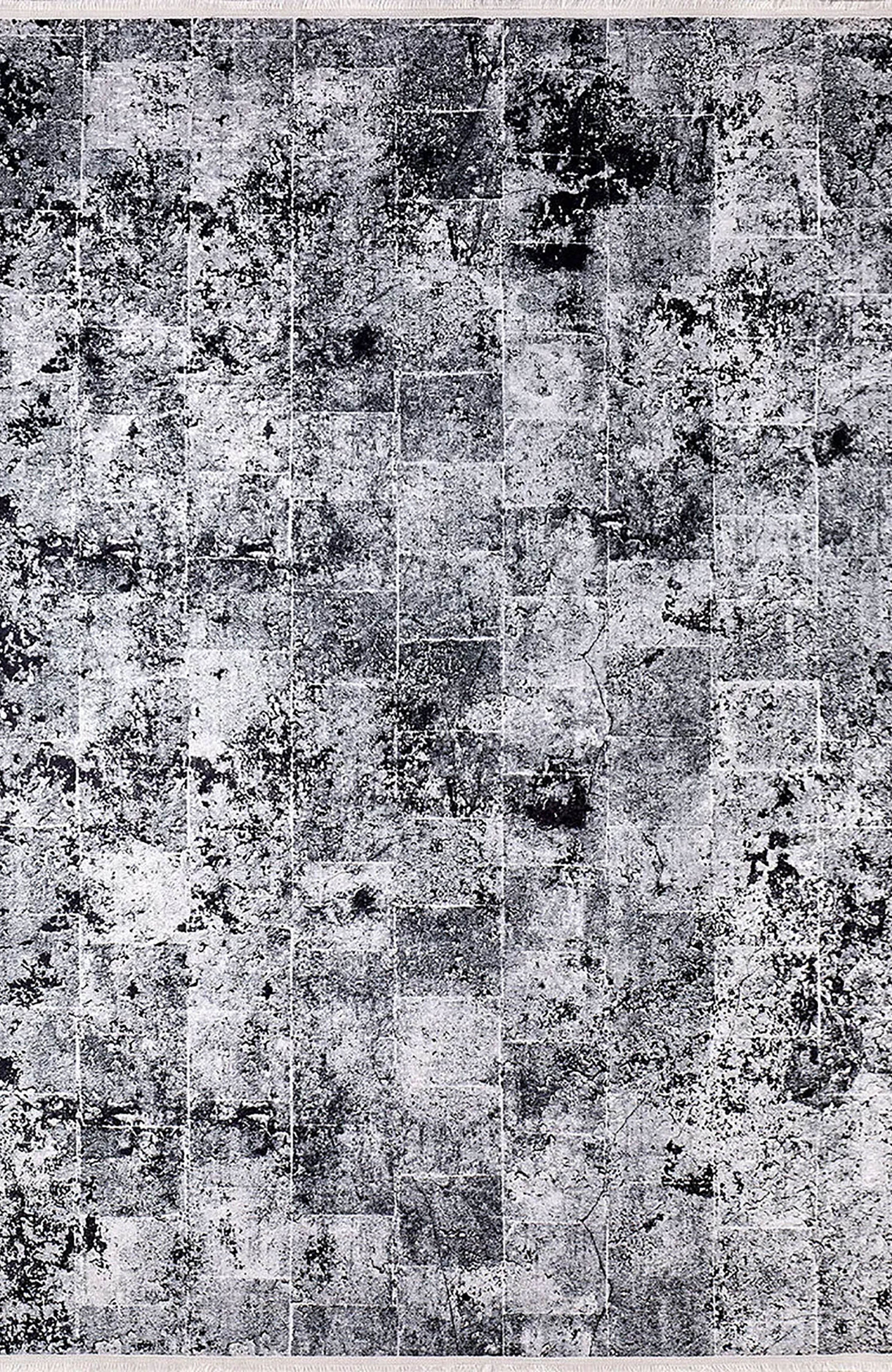 Clover Abstract Modern Black Decorative Rug