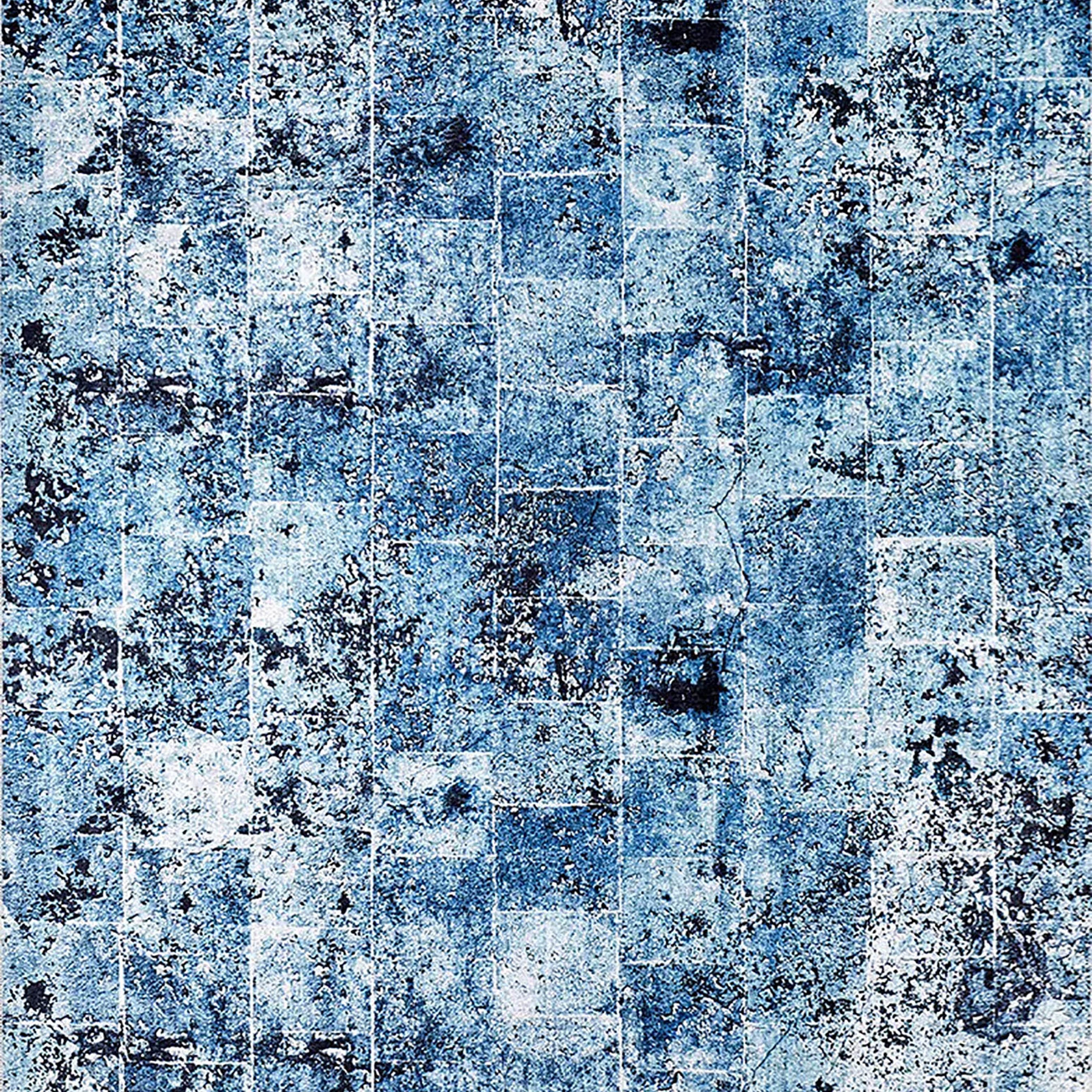 Milena Abstract Modern Blue Indoor Floor Rug