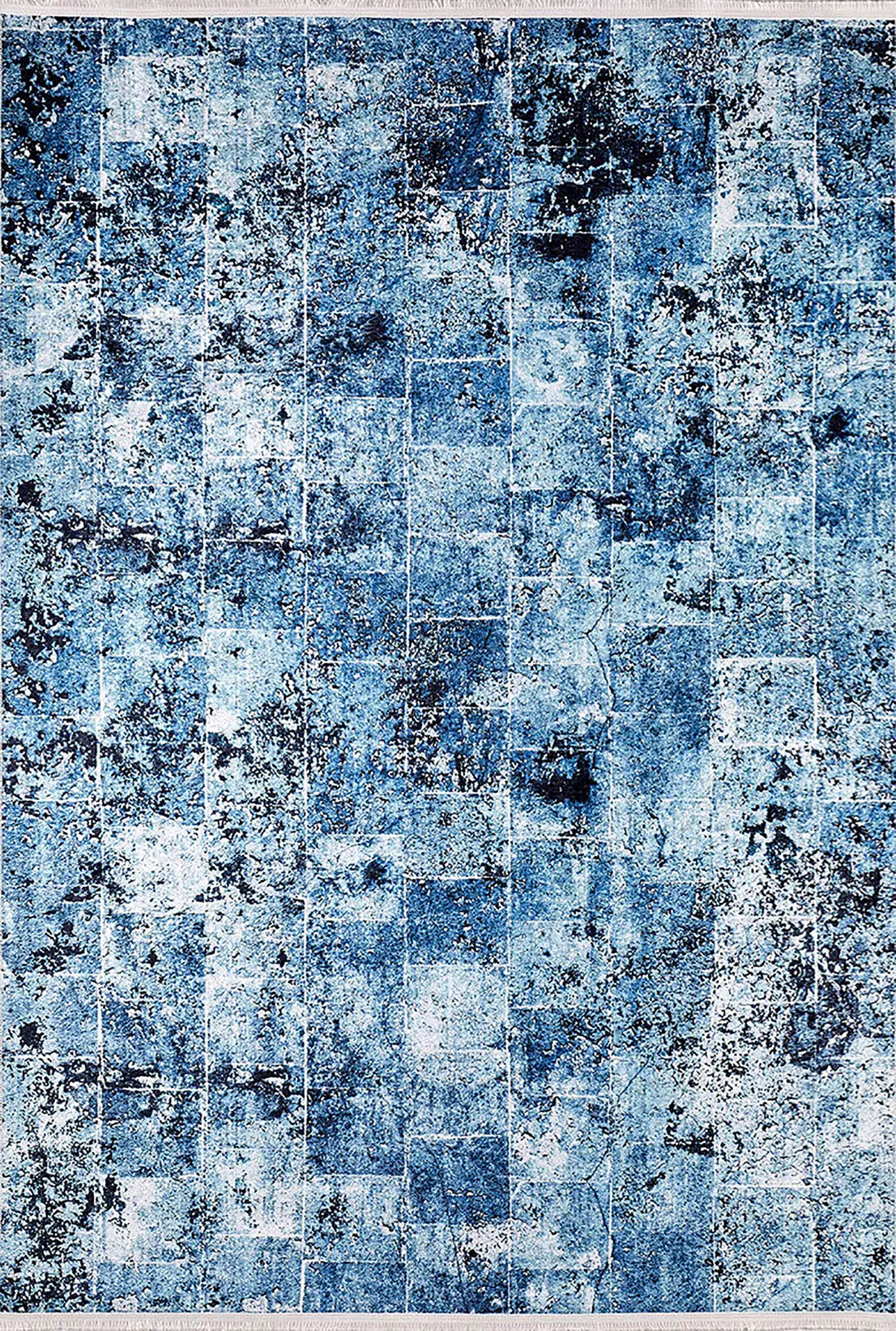 Milena Abstract Modern Blue Indoor Floor Rug
