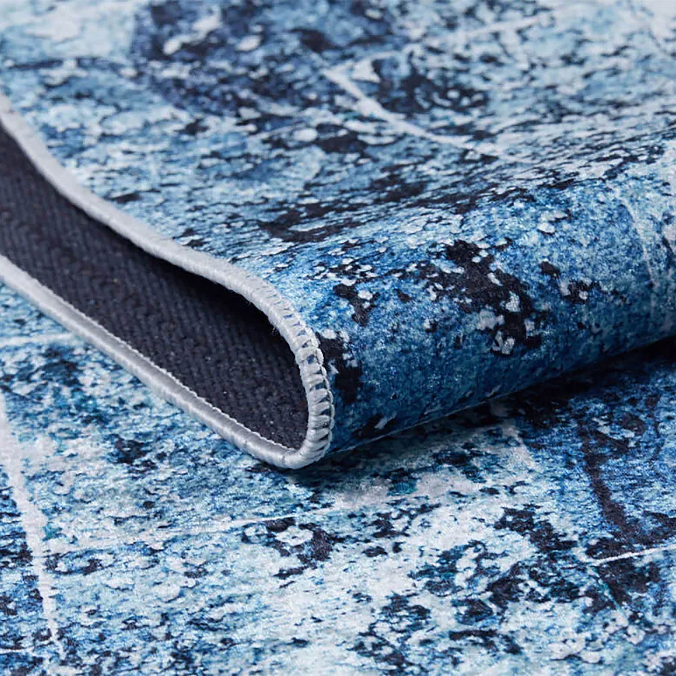 Milena Abstract Modern Blue Indoor Floor Rug