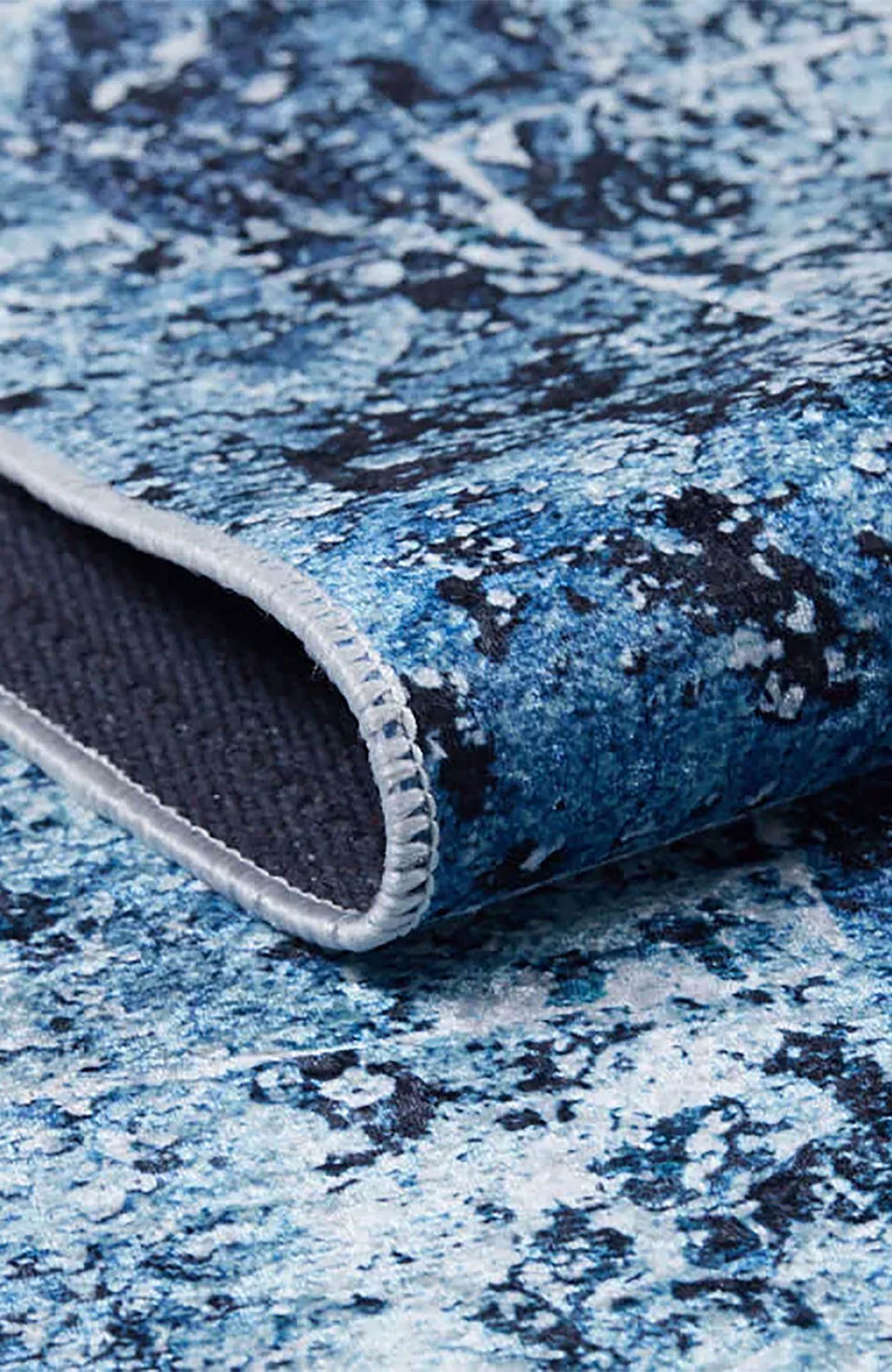 Milena Abstract Modern Blue Indoor Floor Rug