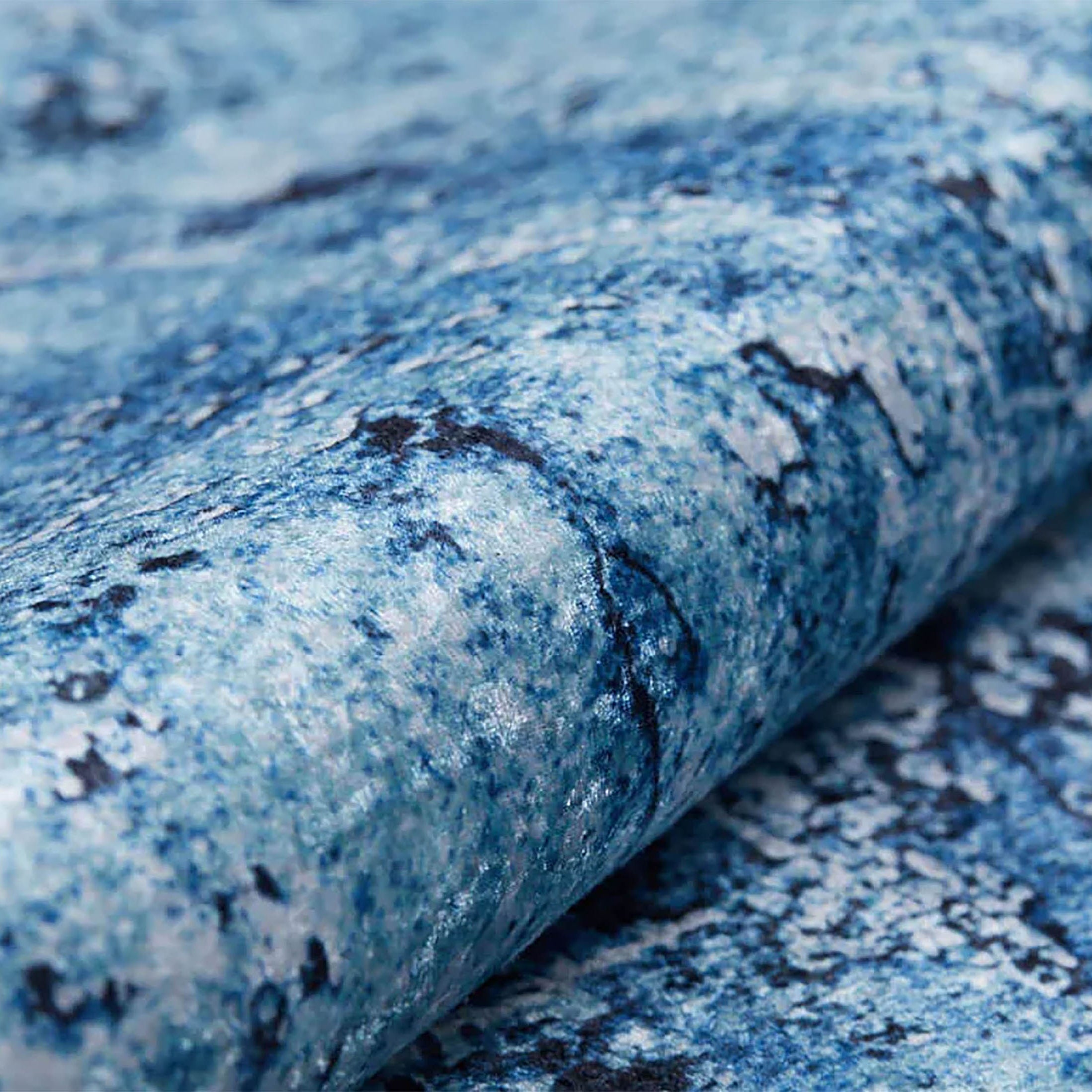 Milena Abstract Modern Blue Indoor Floor Rug