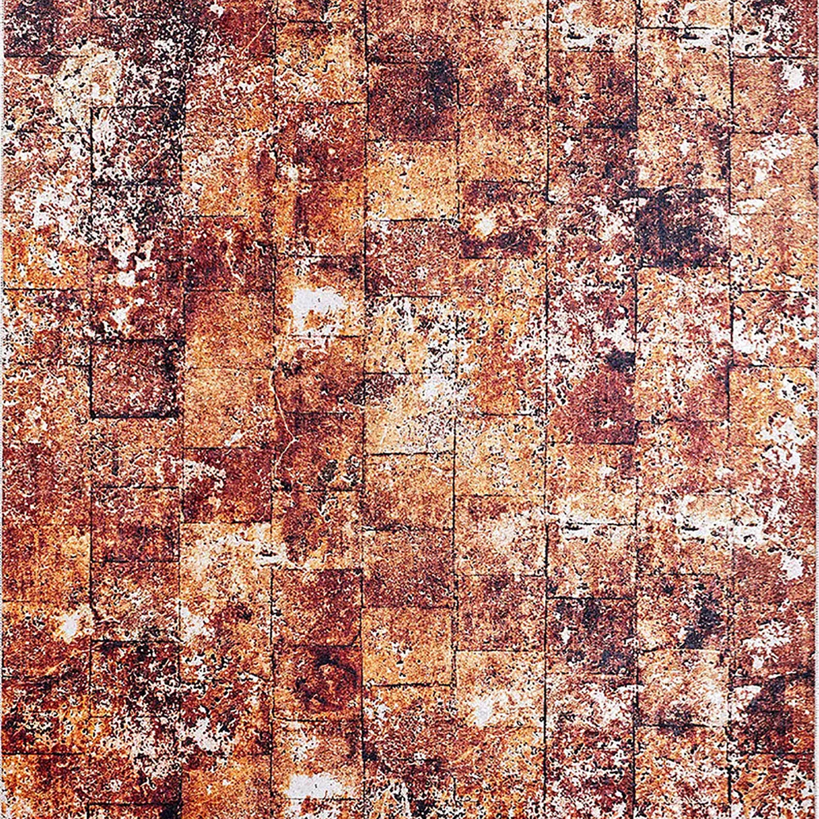 Zaria Abstract Modern Orange Indoor Floor Rug