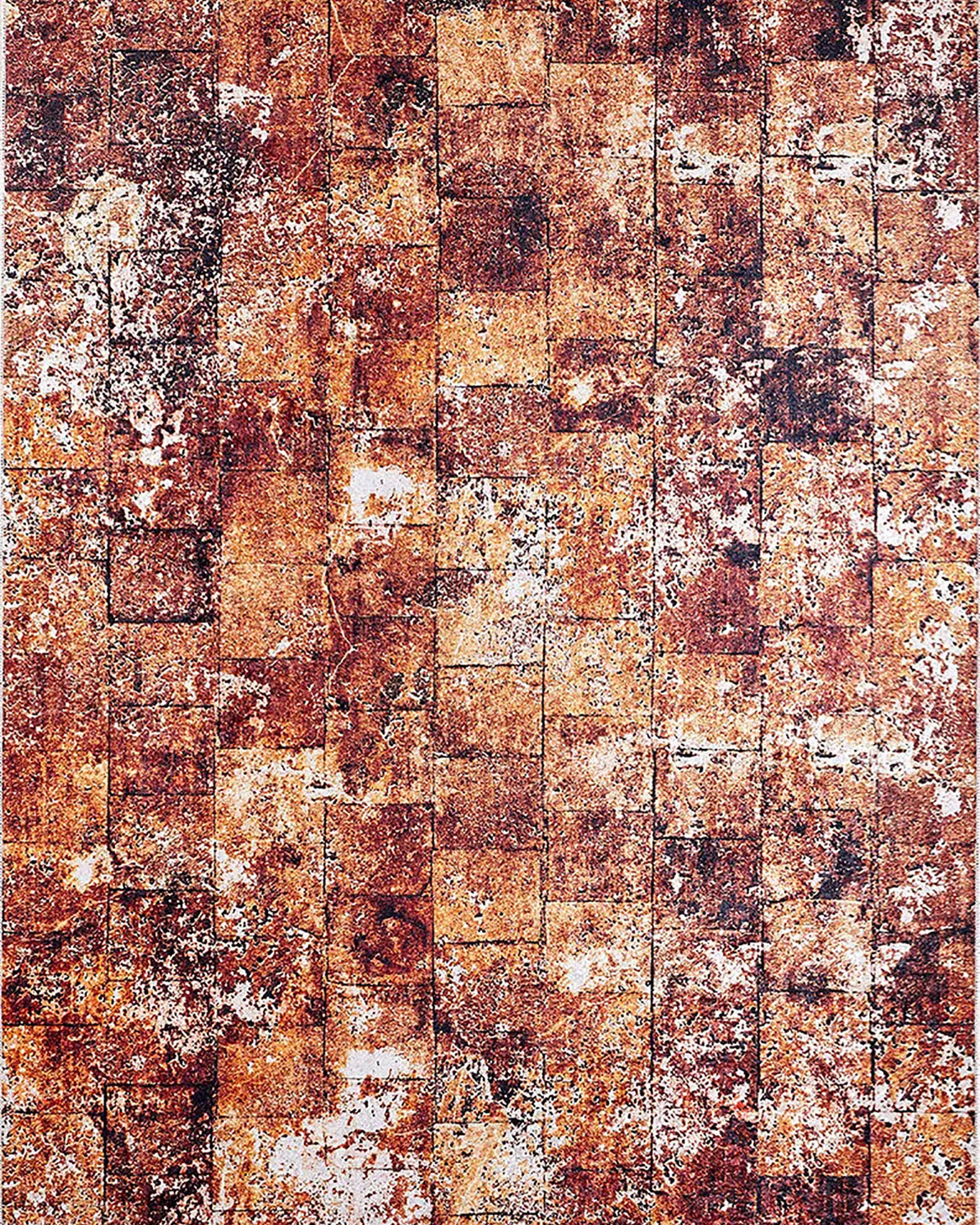 Zaria Abstract Modern Orange Indoor Floor Rug