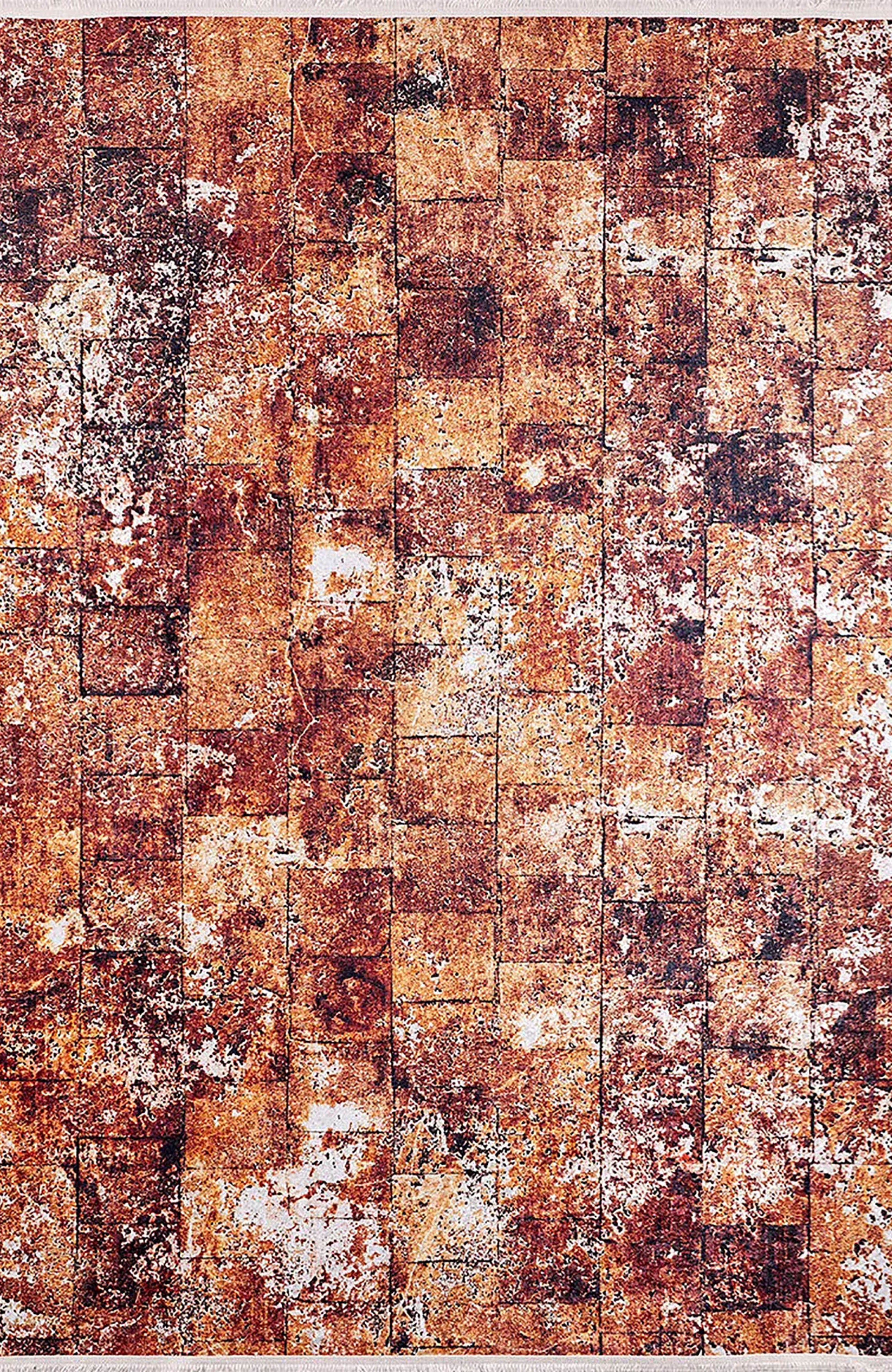 Zaria Abstract Modern Orange Indoor Floor Rug