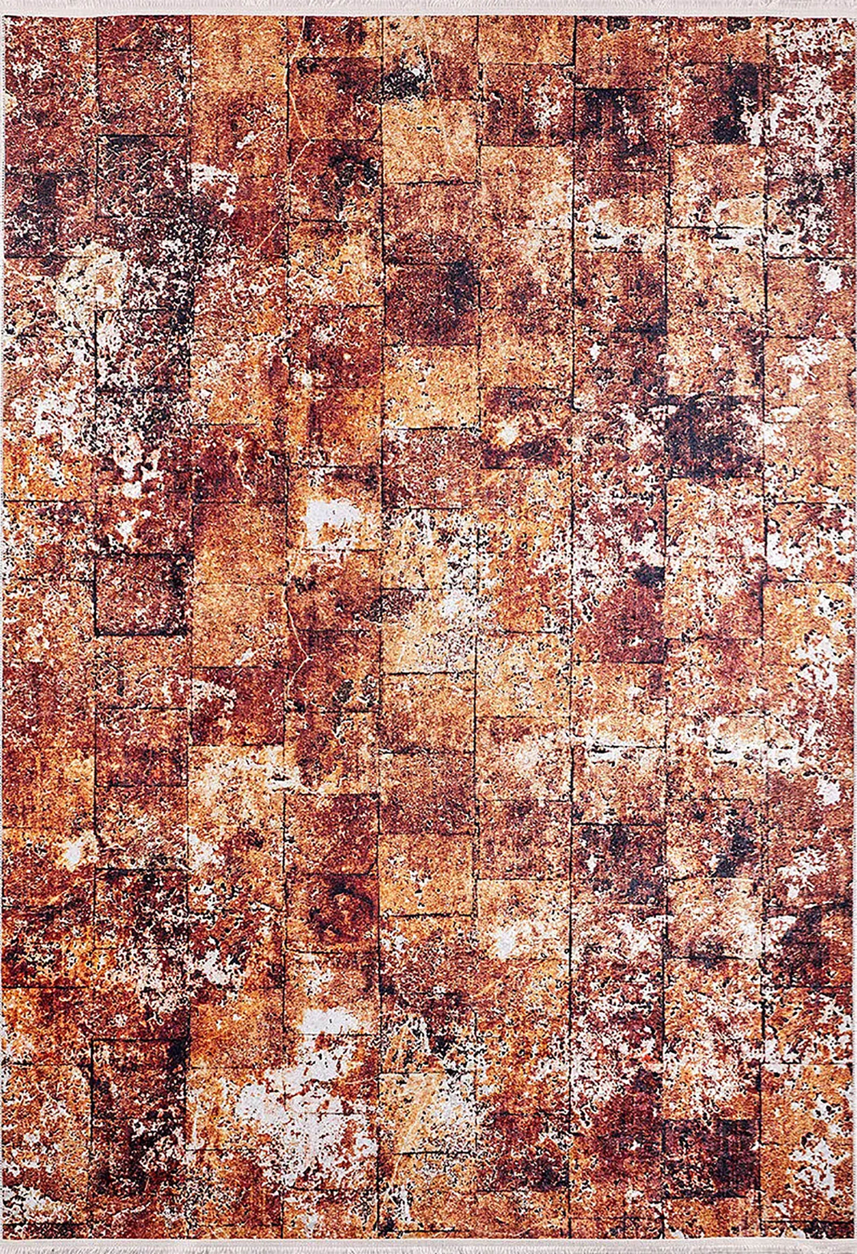 Zaria Abstract Modern Orange Indoor Floor Rug