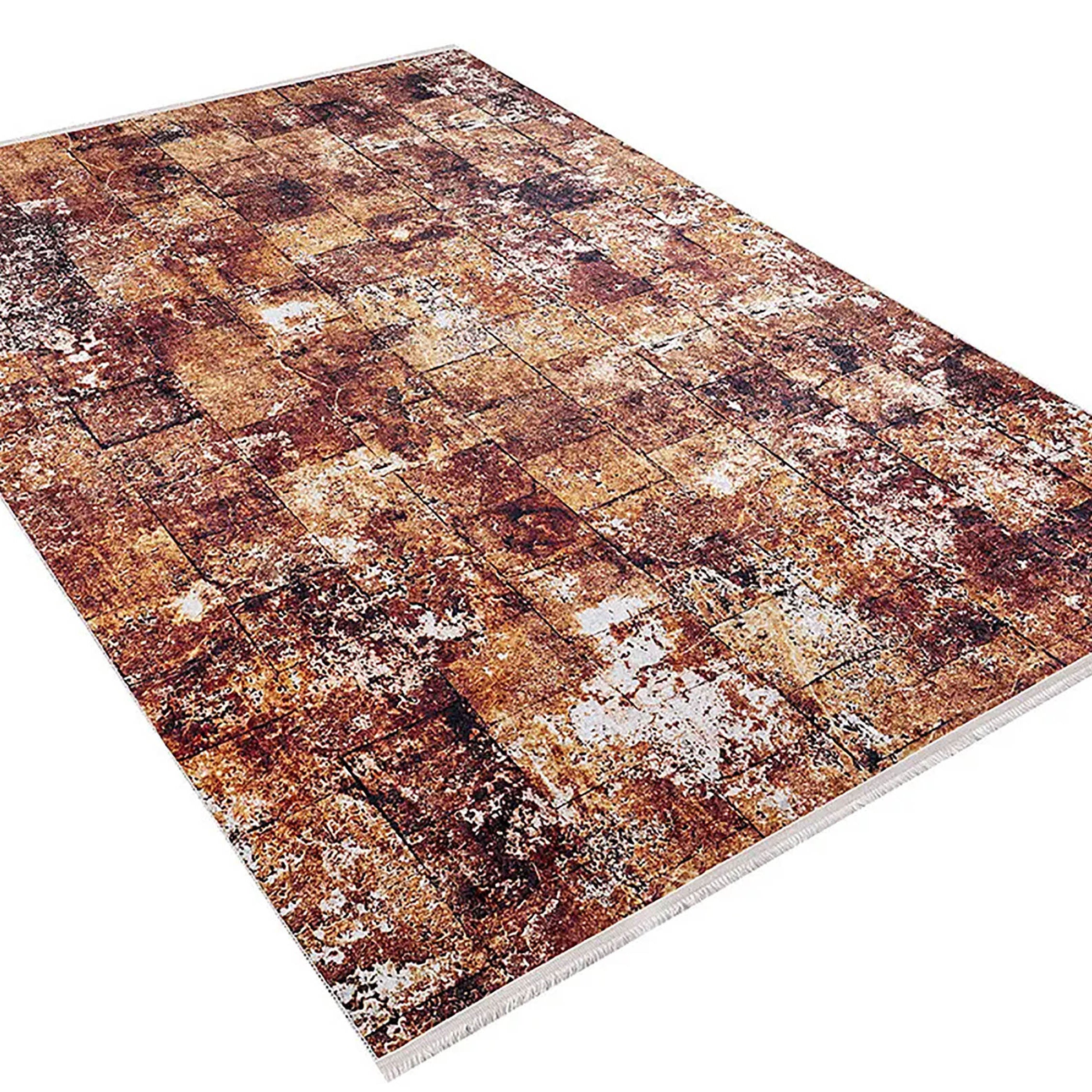 Zaria Abstract Modern Orange Indoor Floor Rug