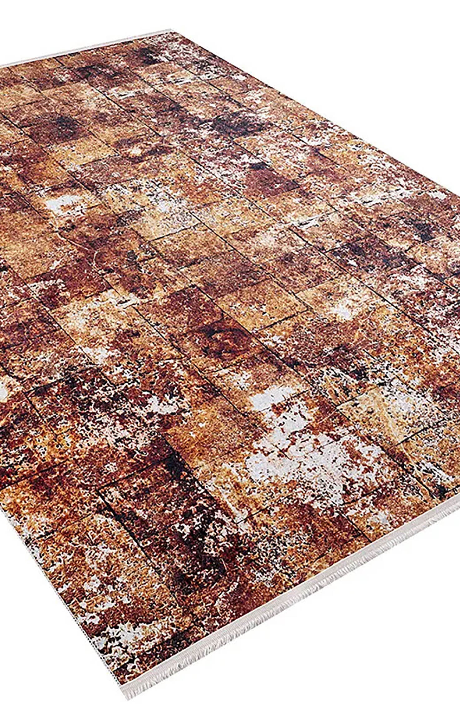 Zaria Abstract Modern Orange Indoor Floor Rug