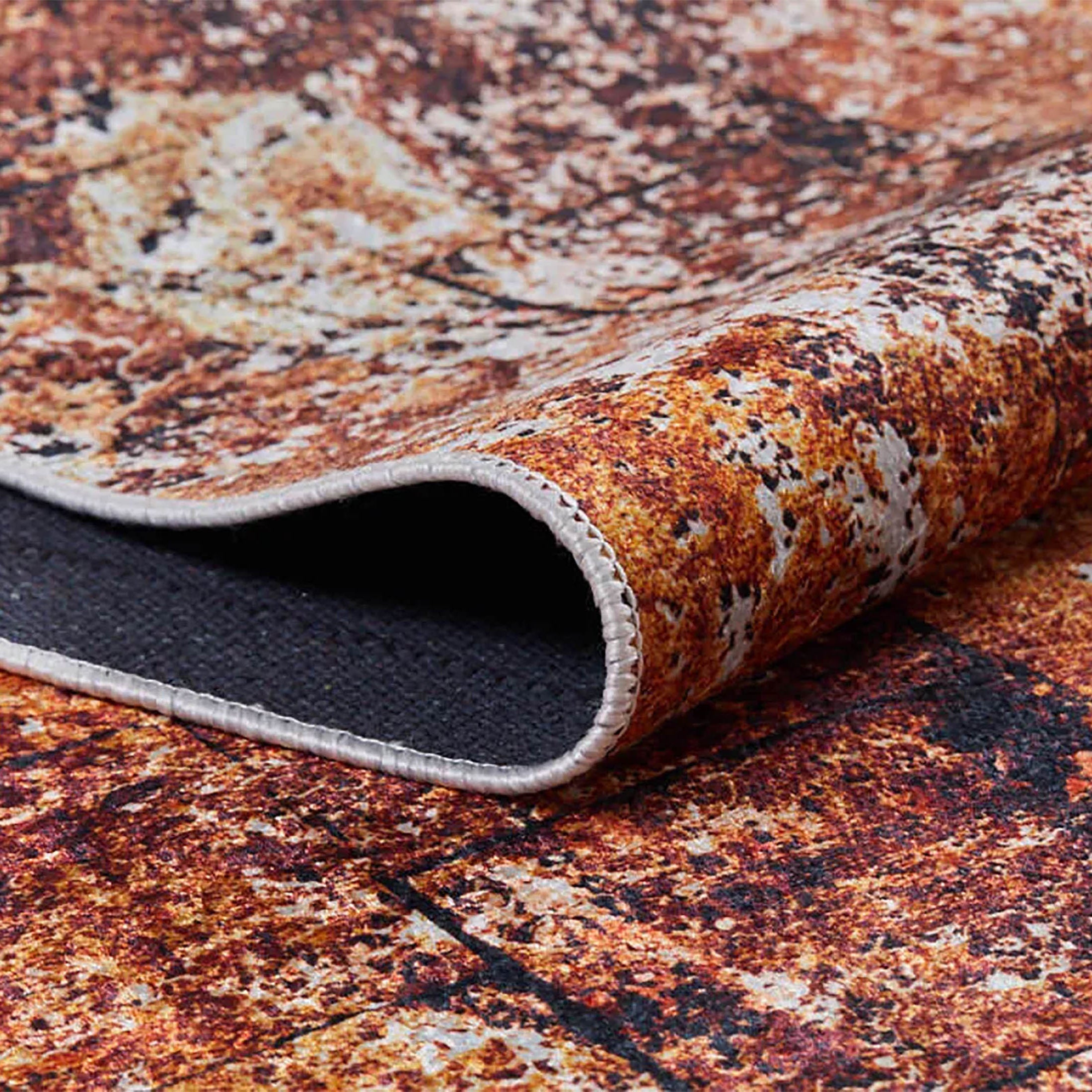 Zaria Abstract Modern Orange Indoor Floor Rug