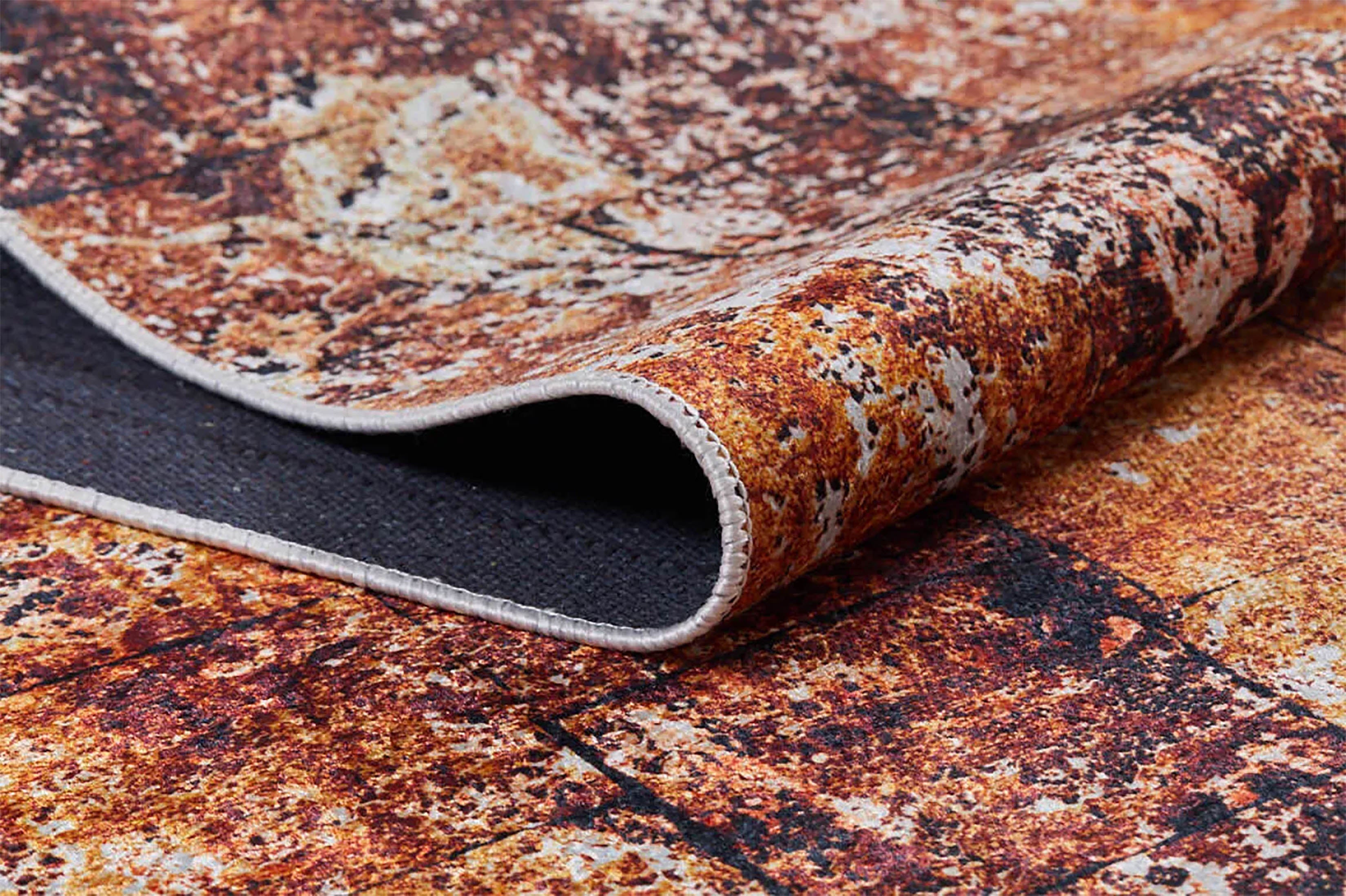 Zaria Abstract Modern Orange Indoor Floor Rug