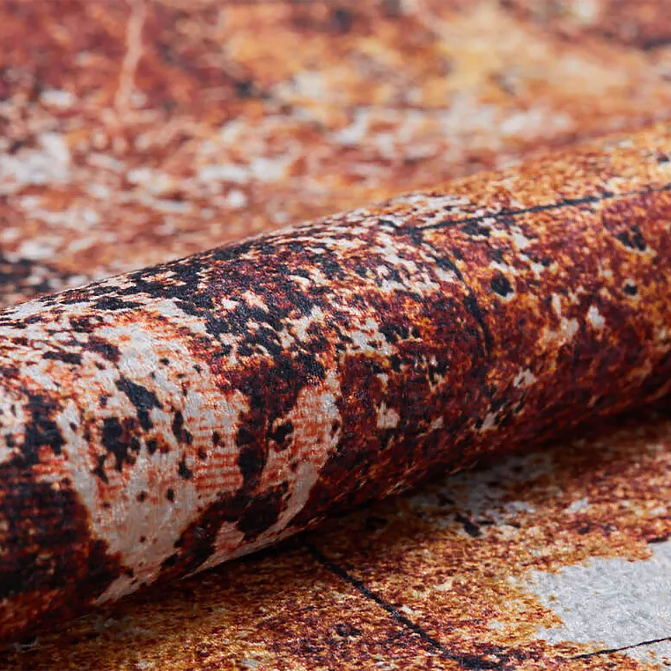 Zaria Abstract Modern Orange Indoor Floor Rug