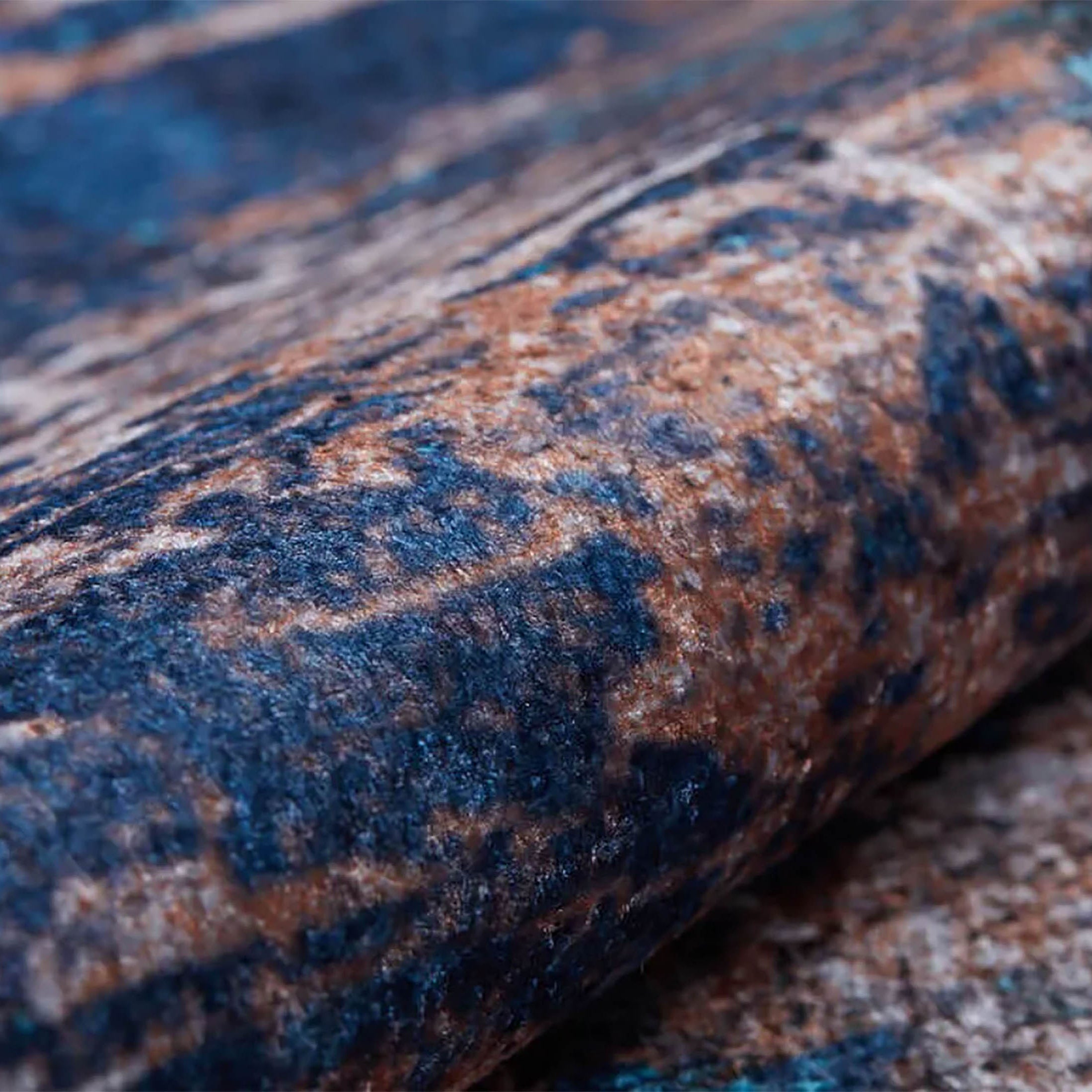 Lenora Abstract Modern Navy Blue Brown Luxury Home Rug