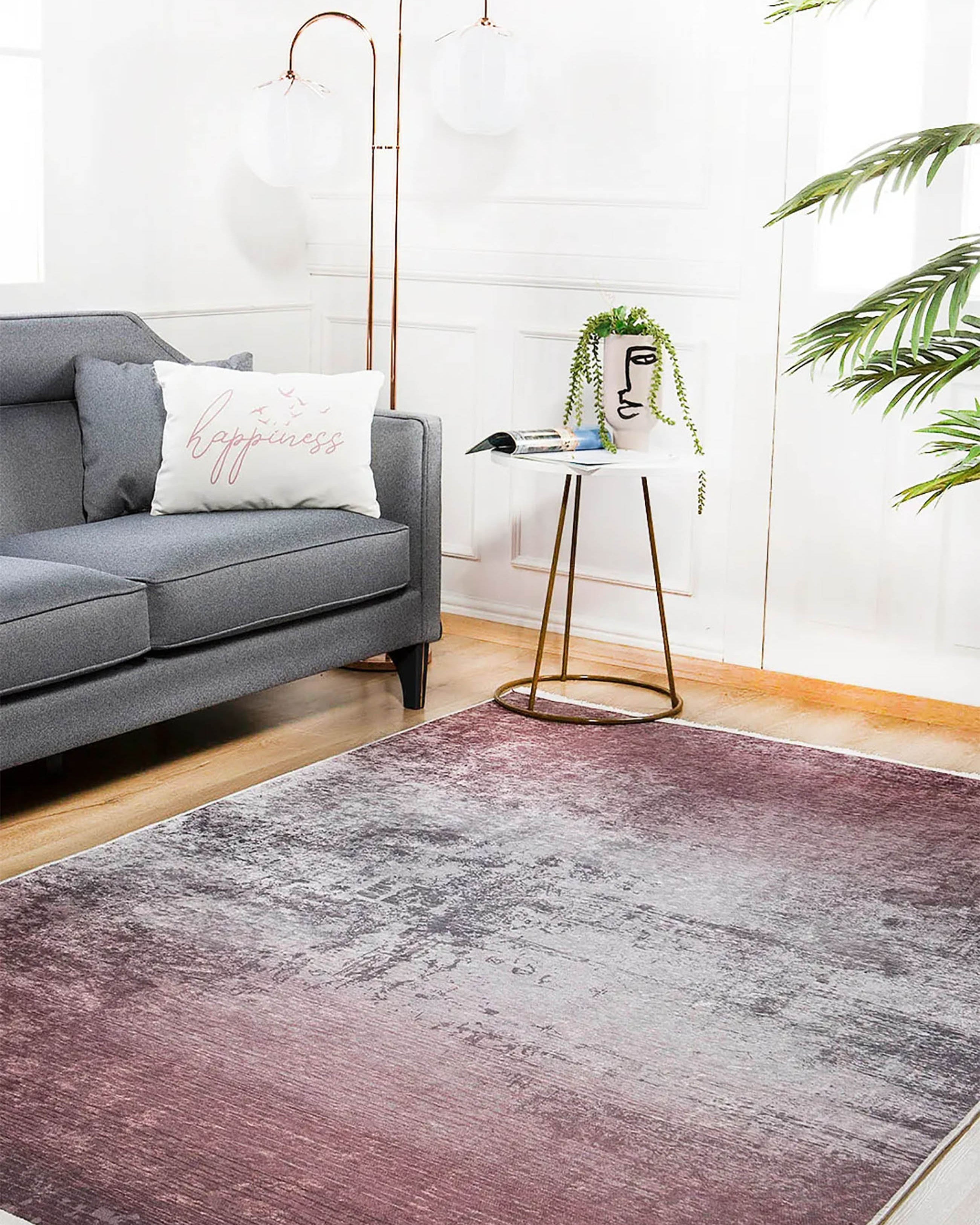 Alison Red Pink Abstract Boho Decor Flat Weave Rug