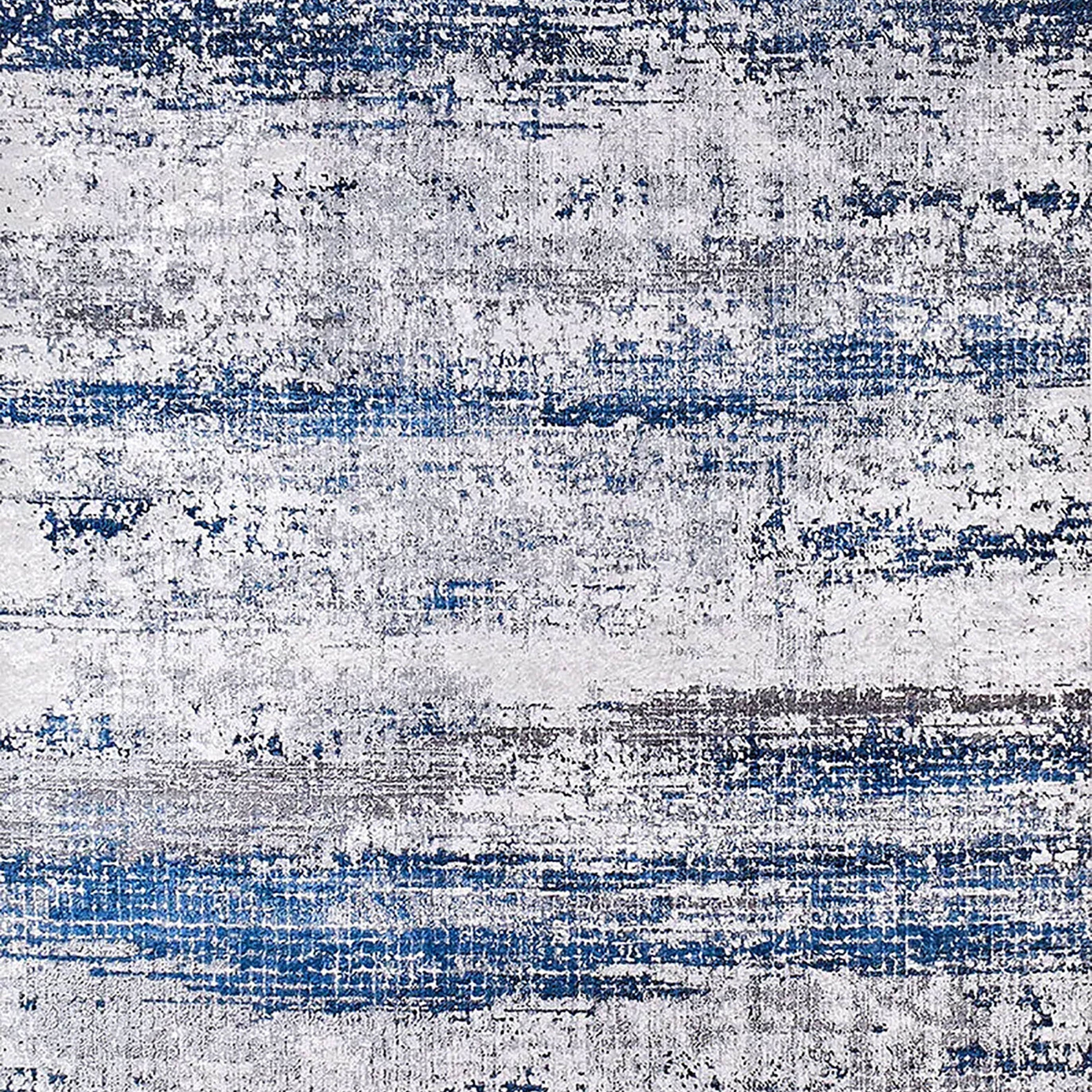 Alondra Blue Gray Contemporary Abstract Rug