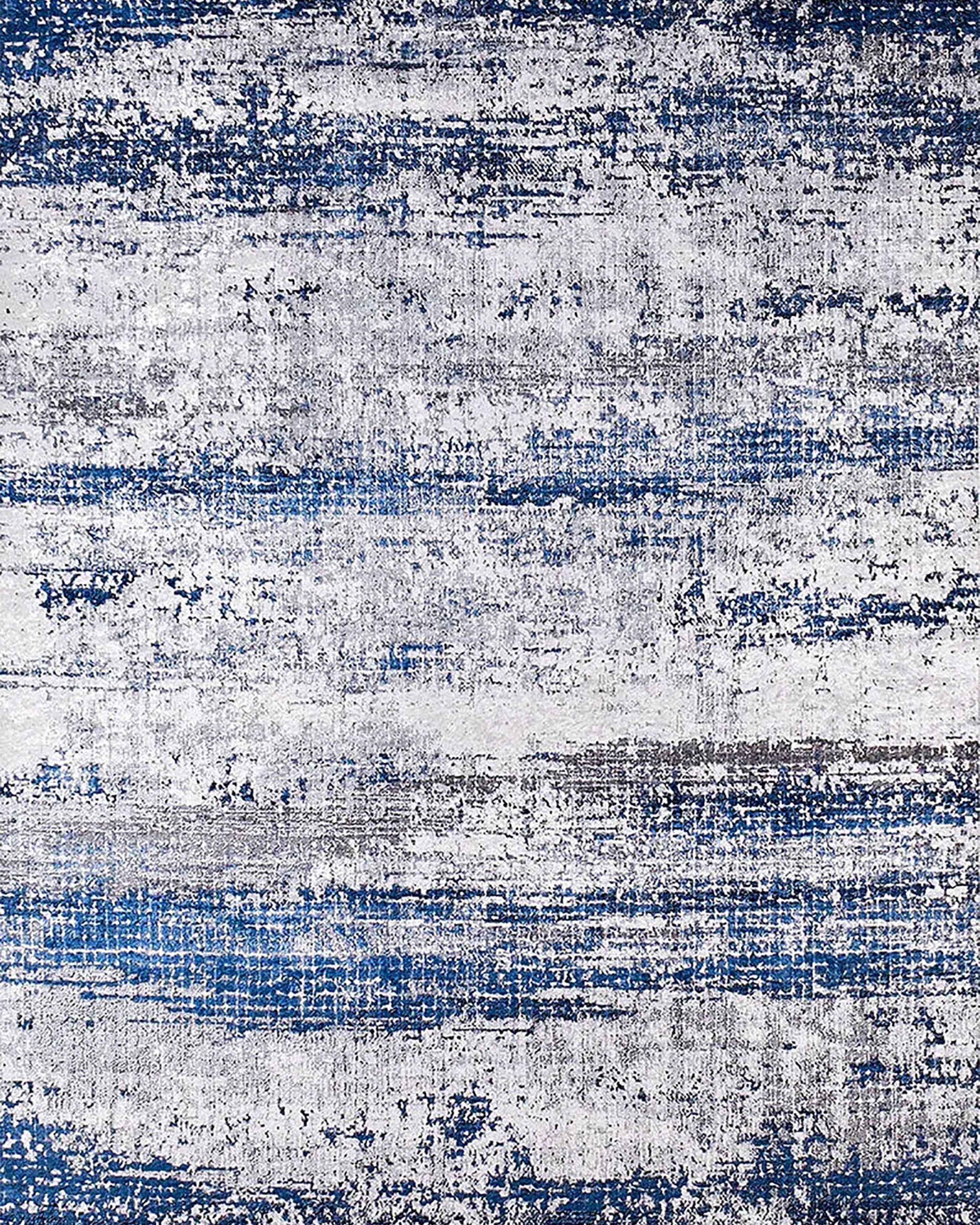 Alondra Blue Gray Contemporary Abstract Rug