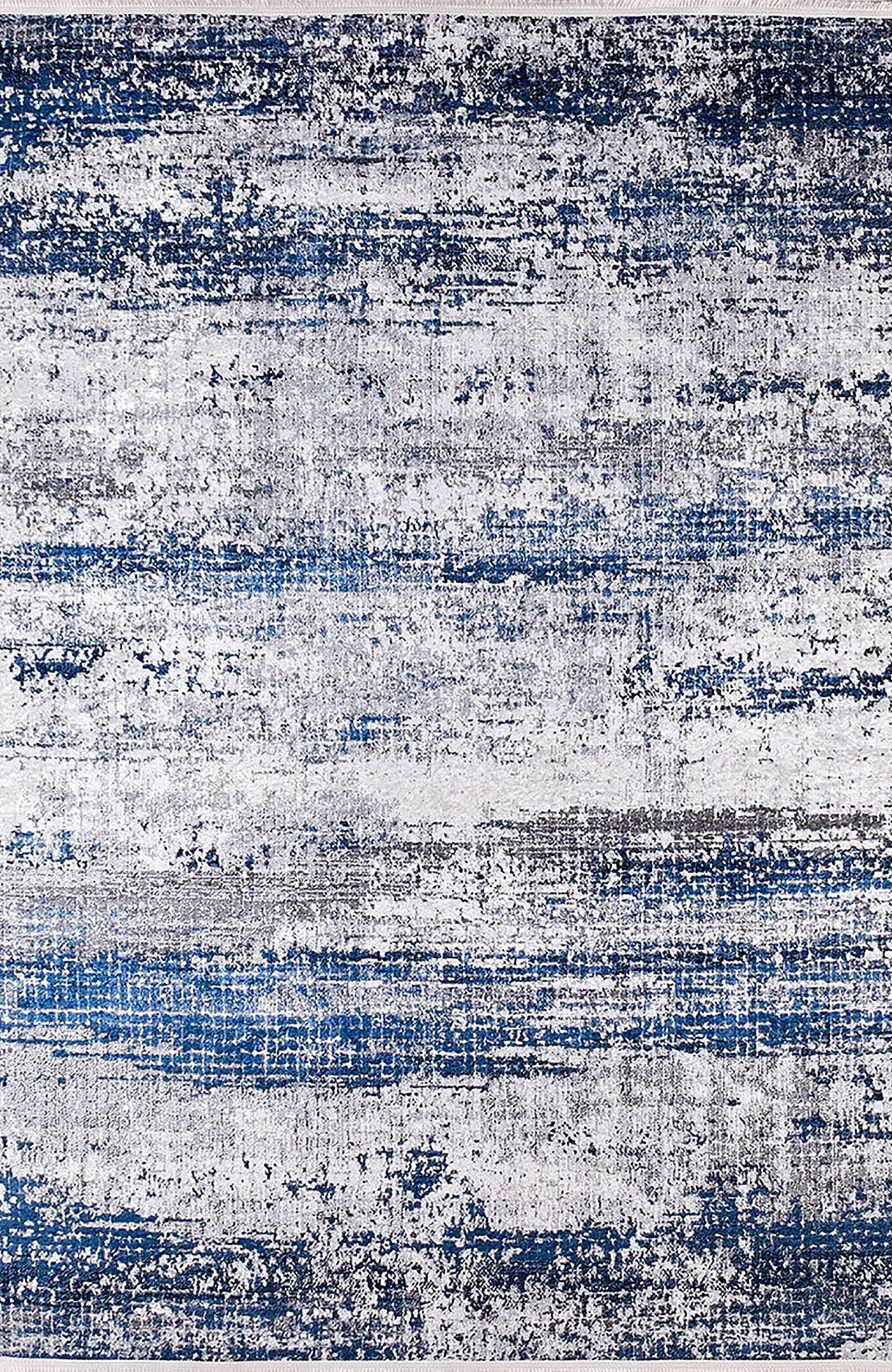Alondra Blue Gray Contemporary Abstract Rug