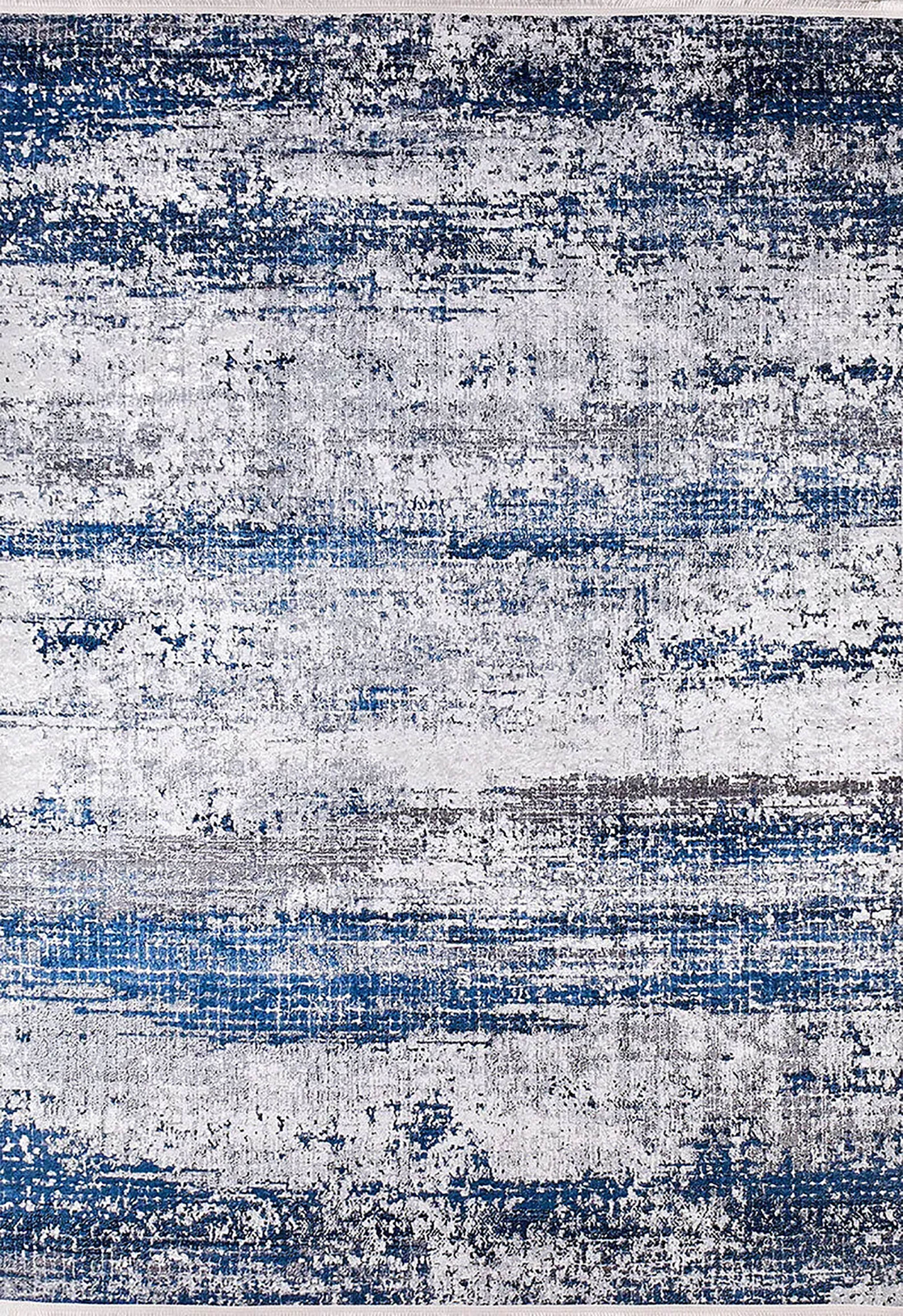 Alondra Blue Gray Contemporary Abstract Rug