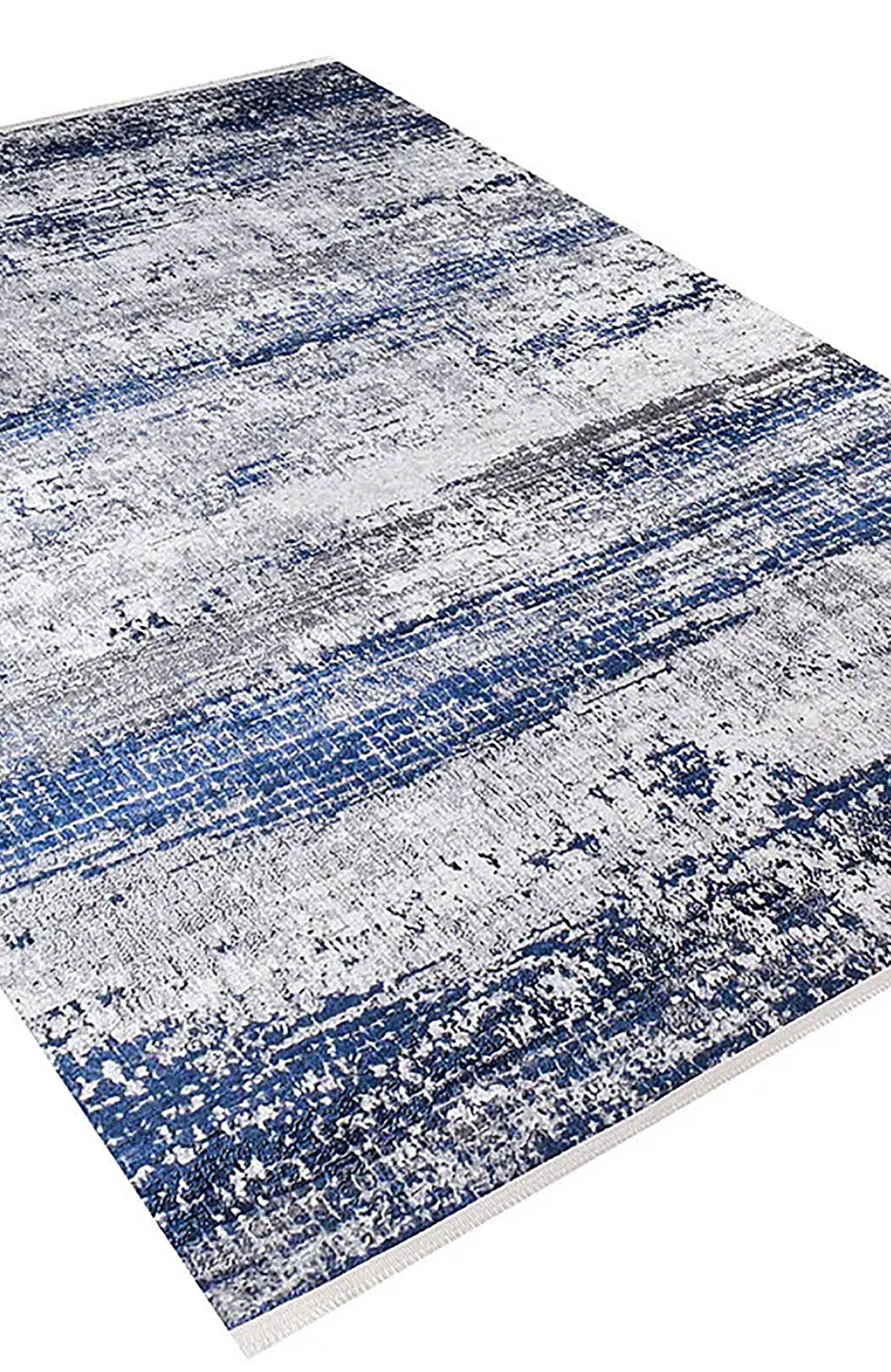 Alondra Blue Gray Contemporary Abstract Rug