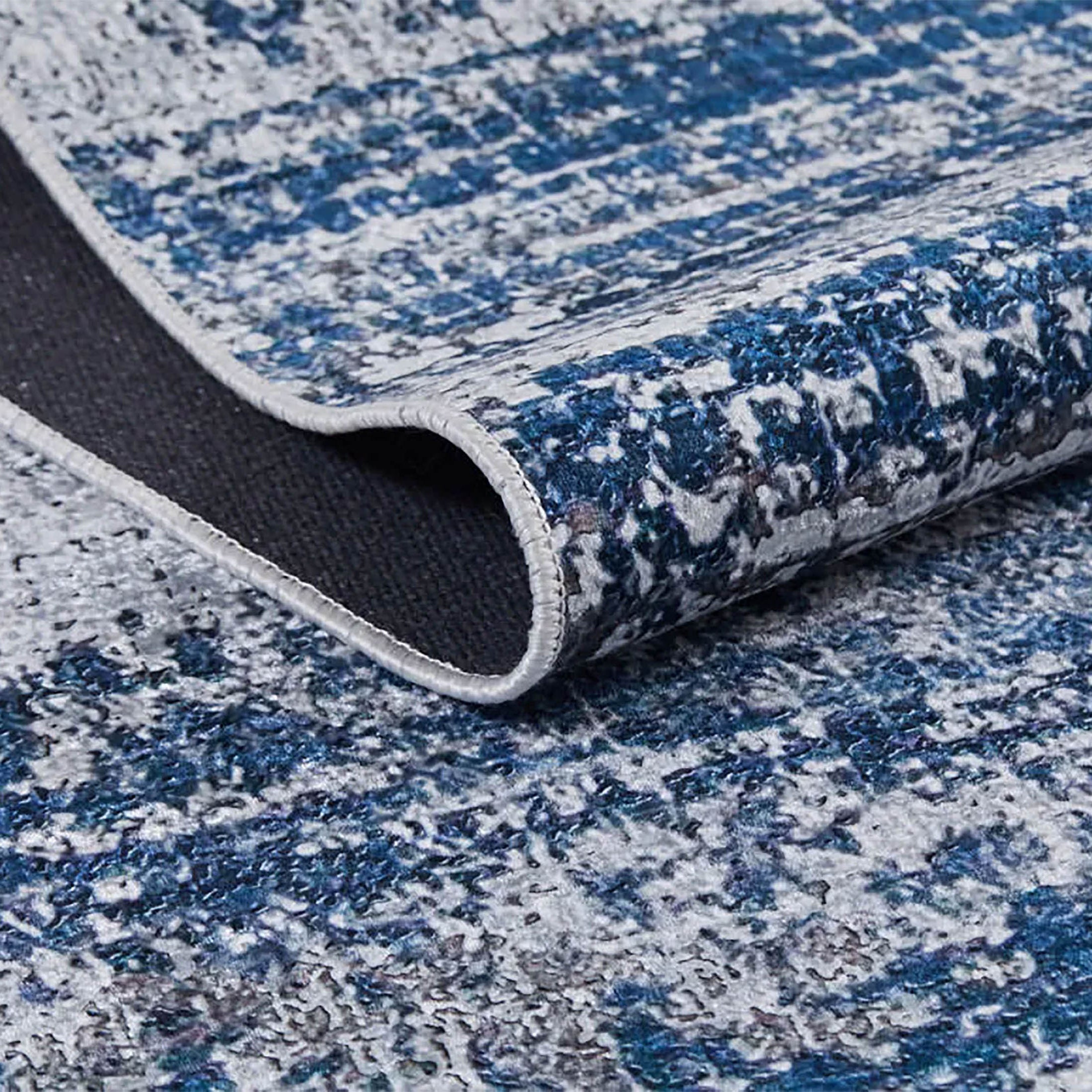 Alondra Blue Gray Contemporary Abstract Rug