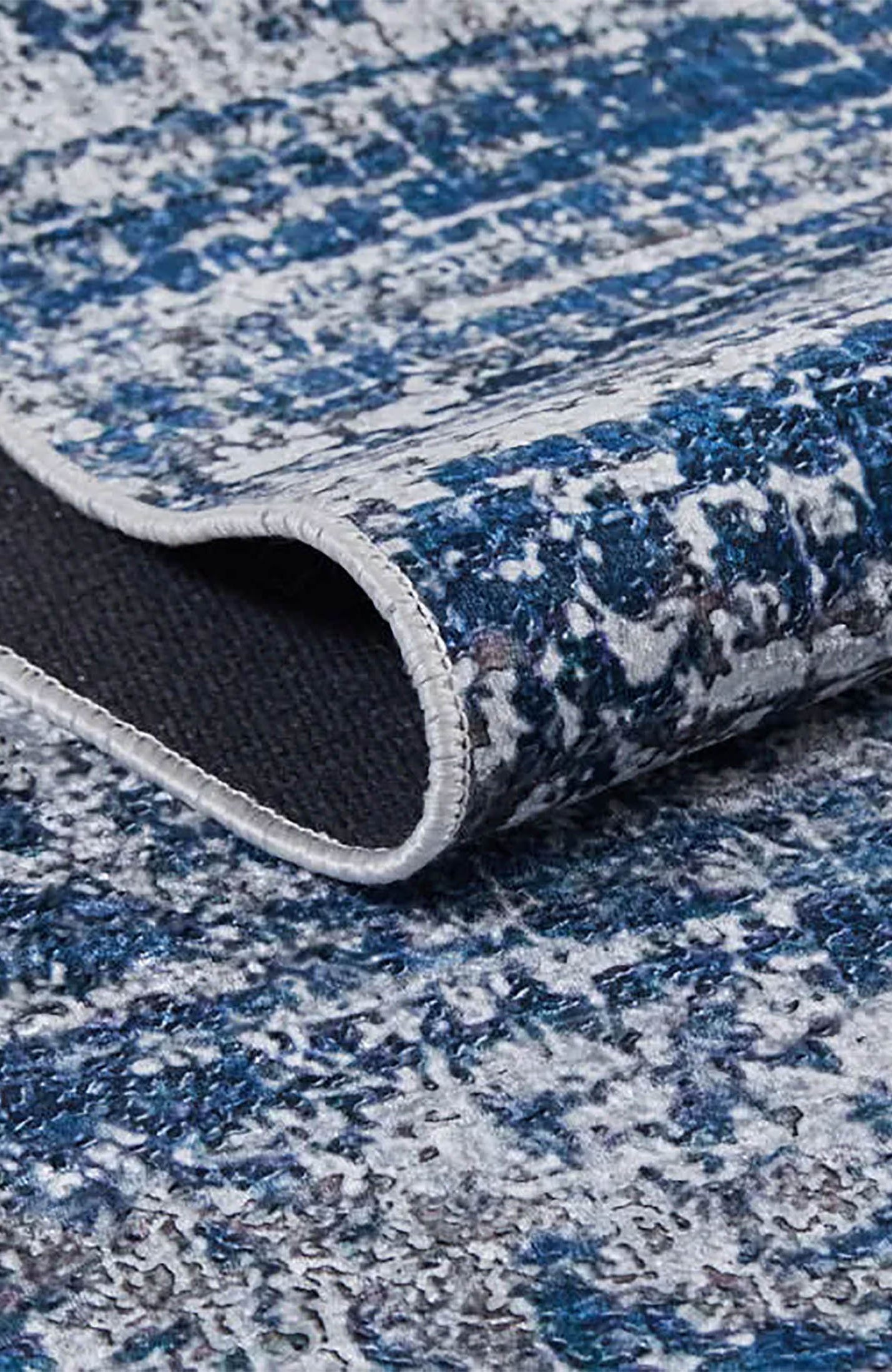 Alondra Blue Gray Contemporary Abstract Rug