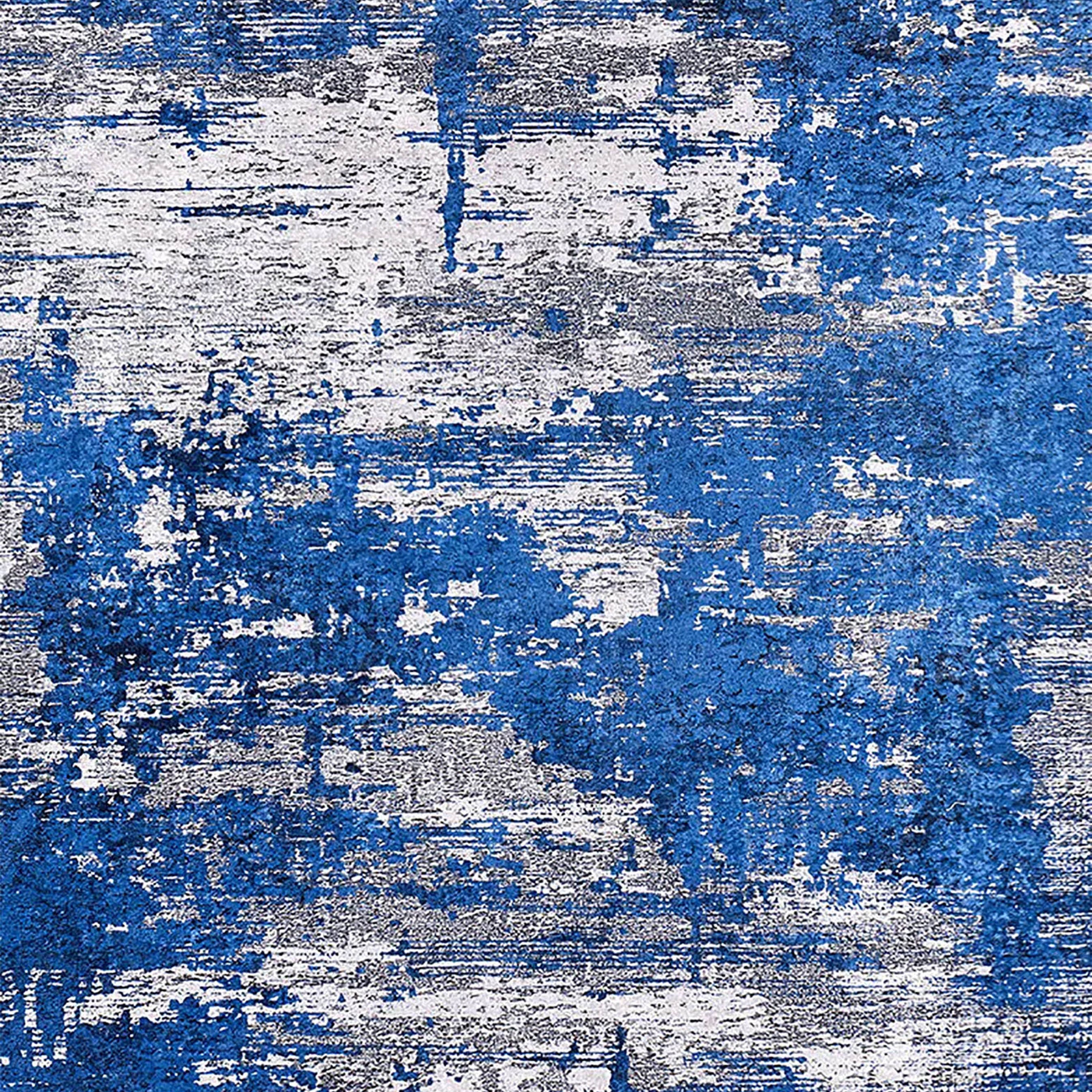 Jessica Navy Blue Gray Modern Home Deco Abstract Rug