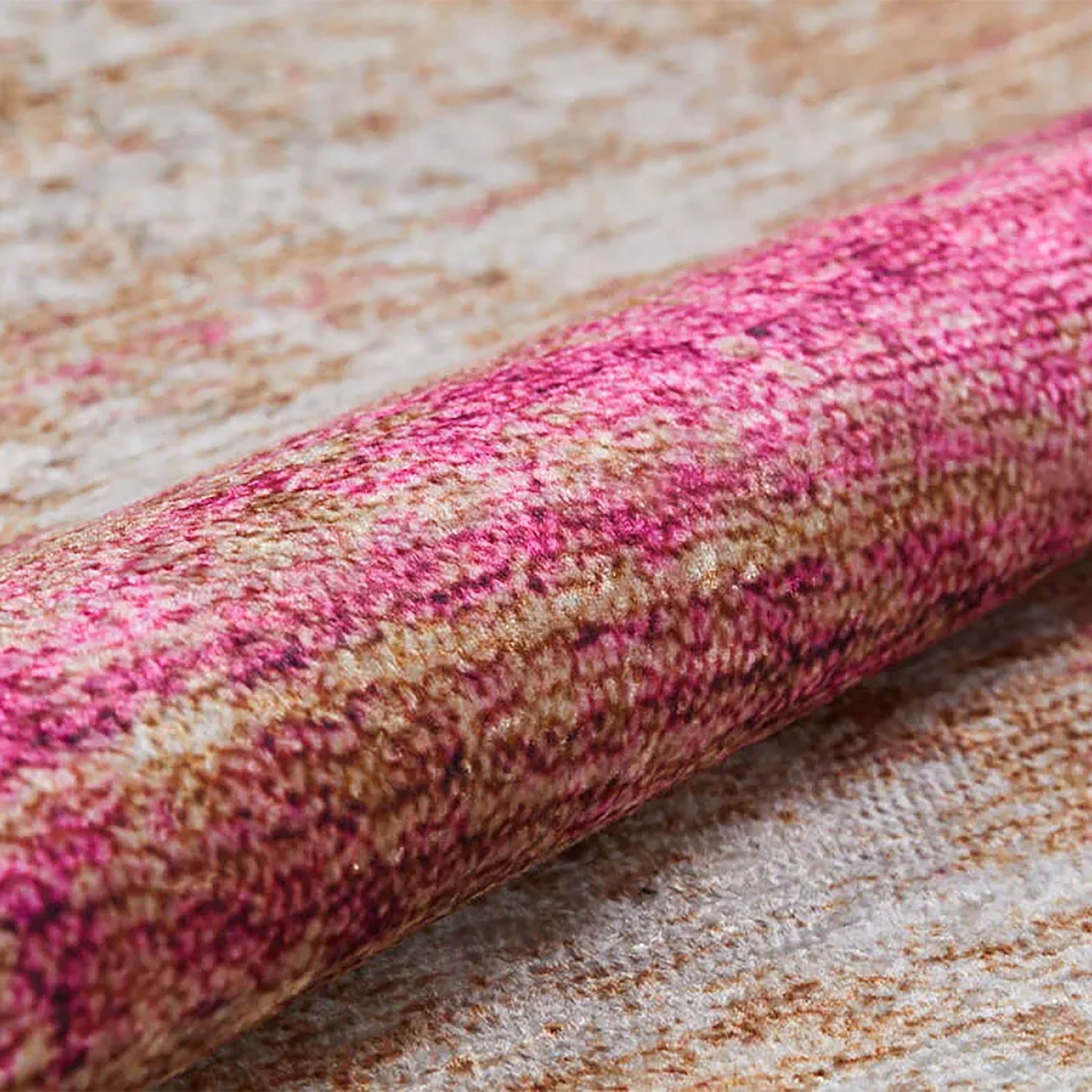 Ferah Abstract Pink Beige Modern Rug