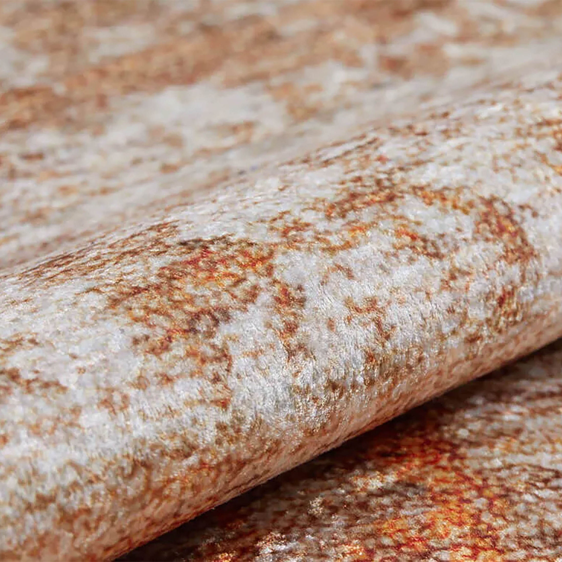 Fulya Abstract Orange Beige Modern Rug